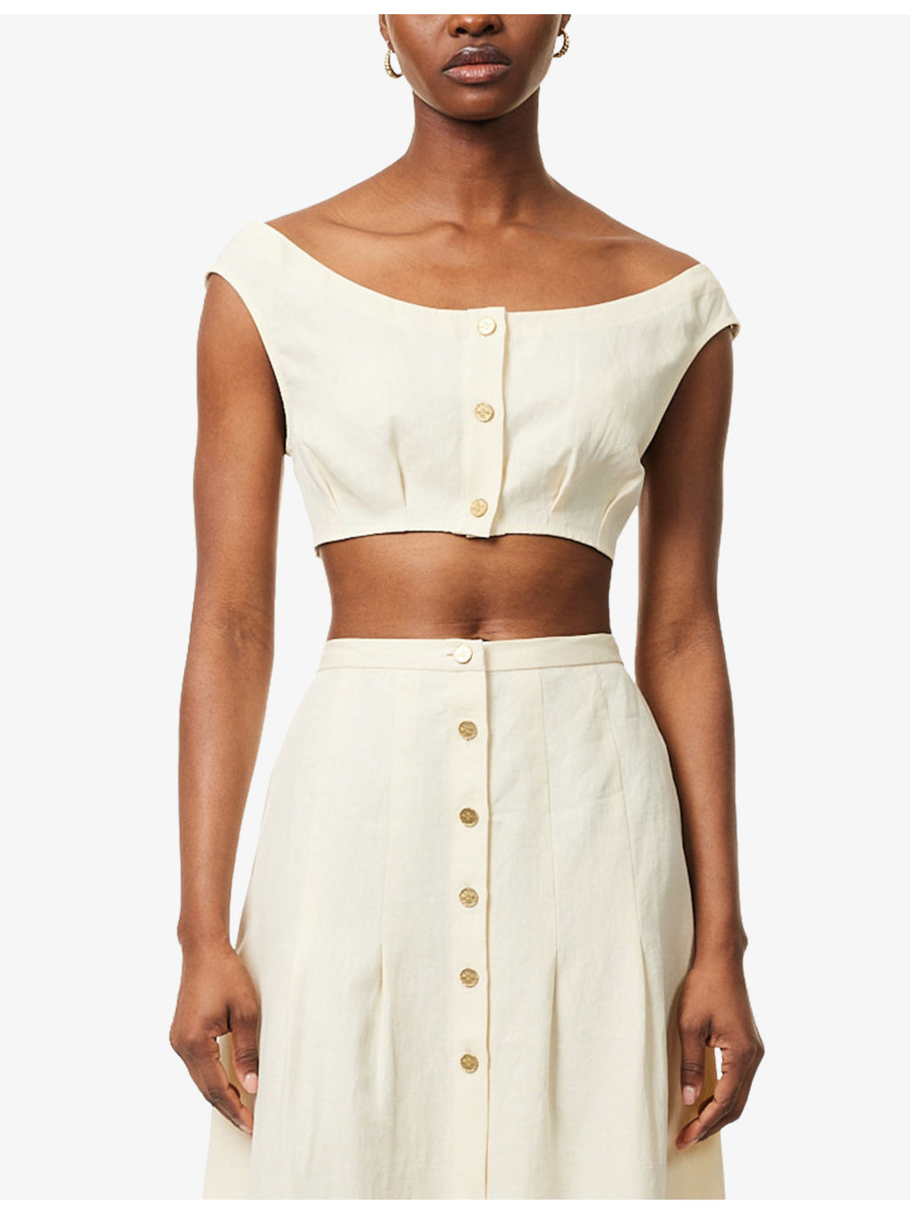 Tamra Cropped Linen  Top - 3