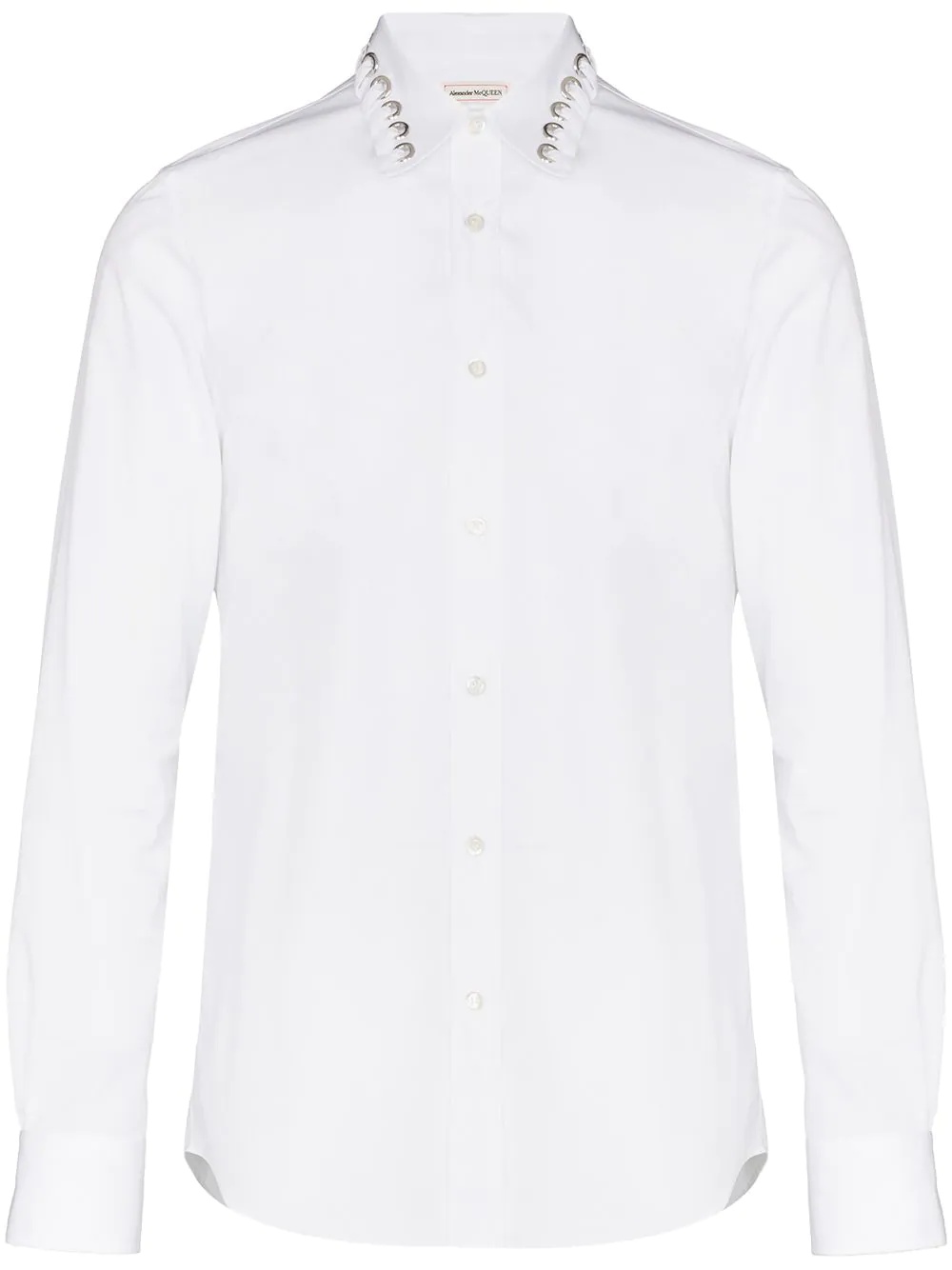 eyelet-embellished cotton shirt - 1