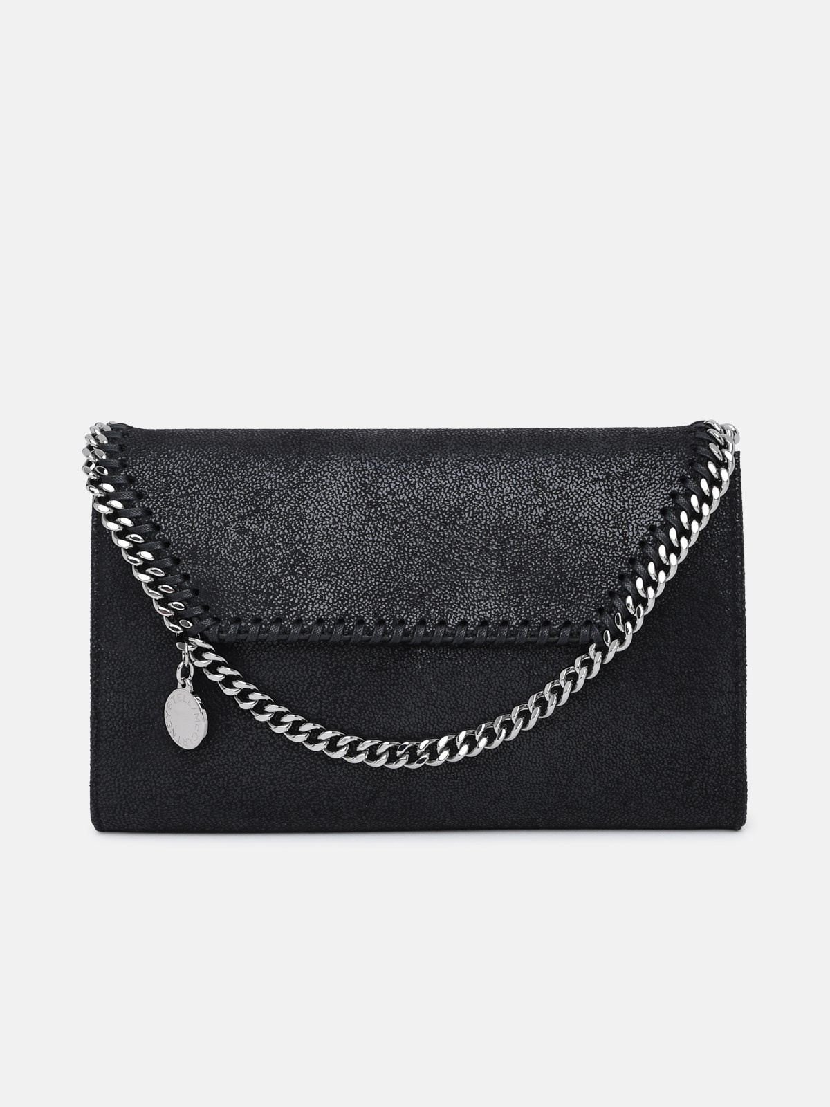 BLACK POLYESTER SMALL FALABELLA BAG - 1