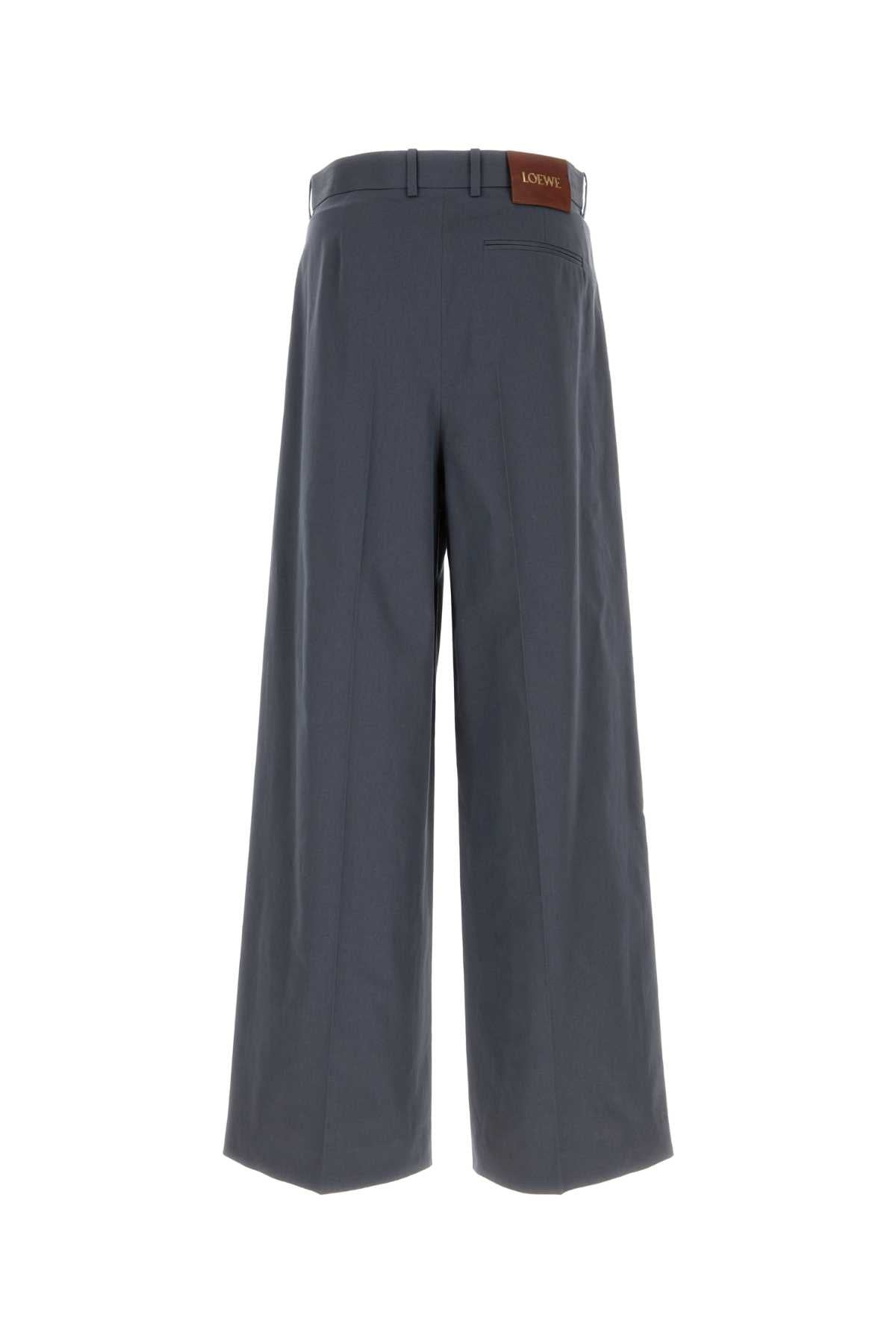 Loewe Men Air Force Blue Cotton Pant - 2
