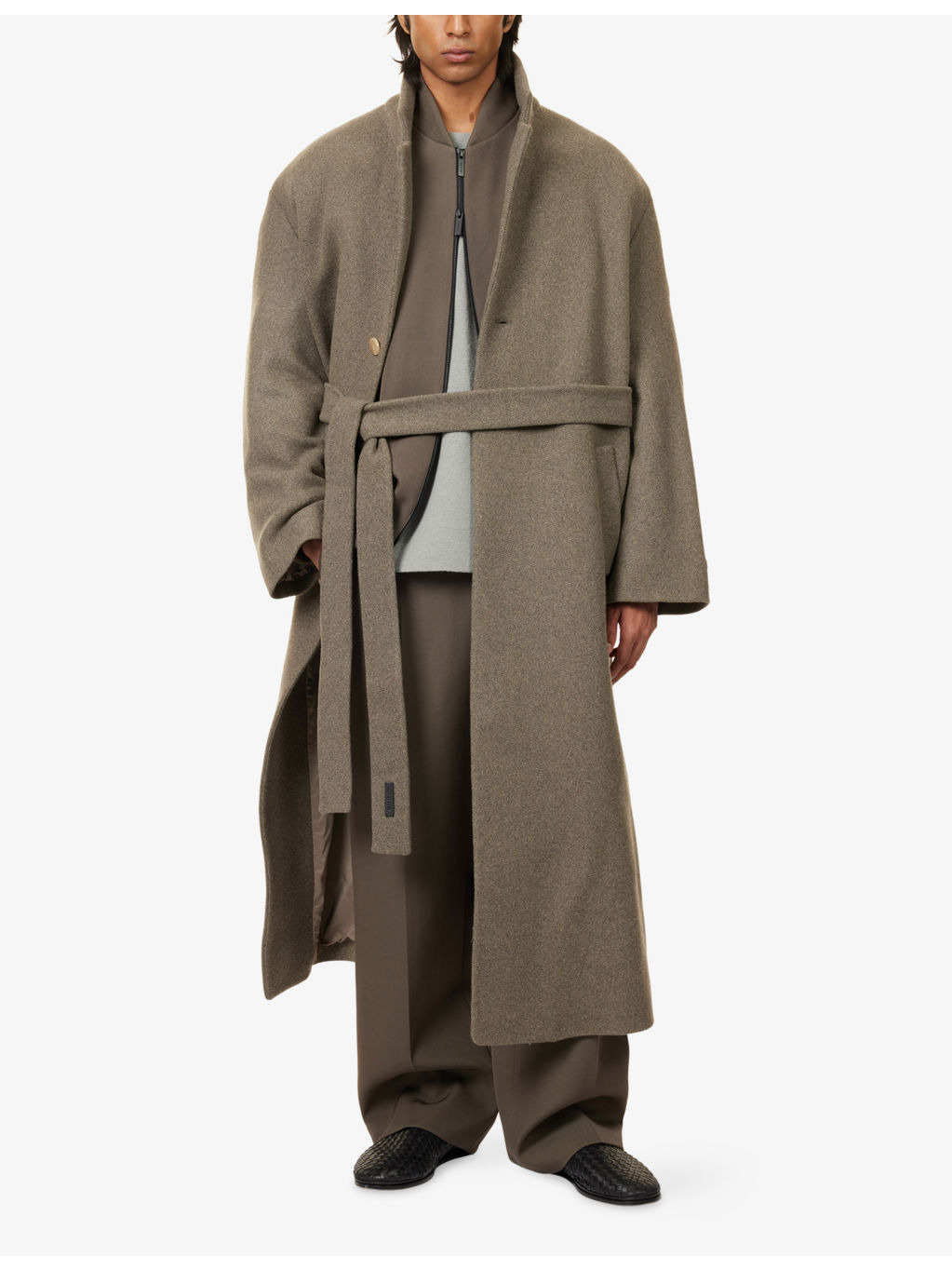 Single-Breasted Relaxed-Fit Wool Coat - 2