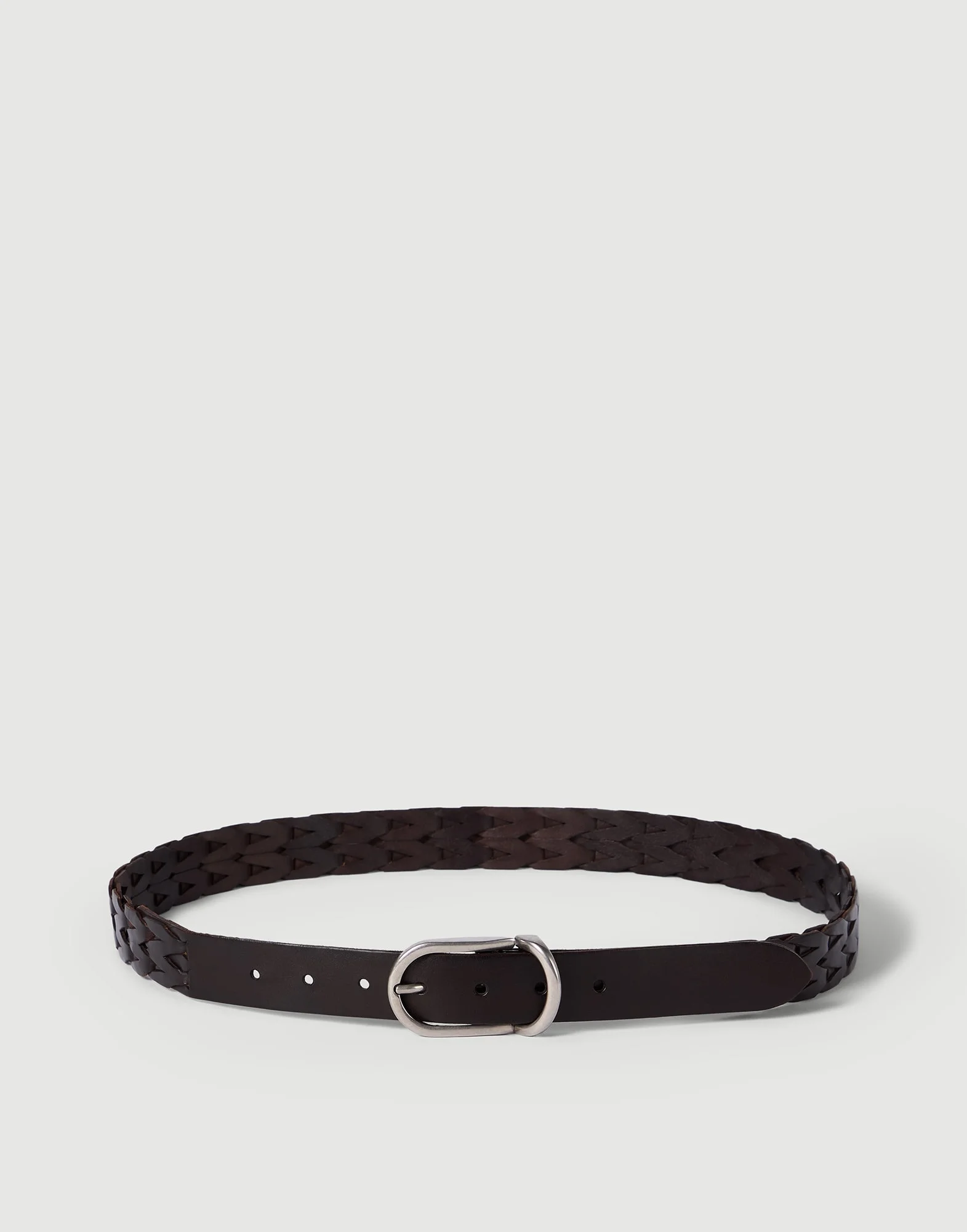 Braided leather belt - 1