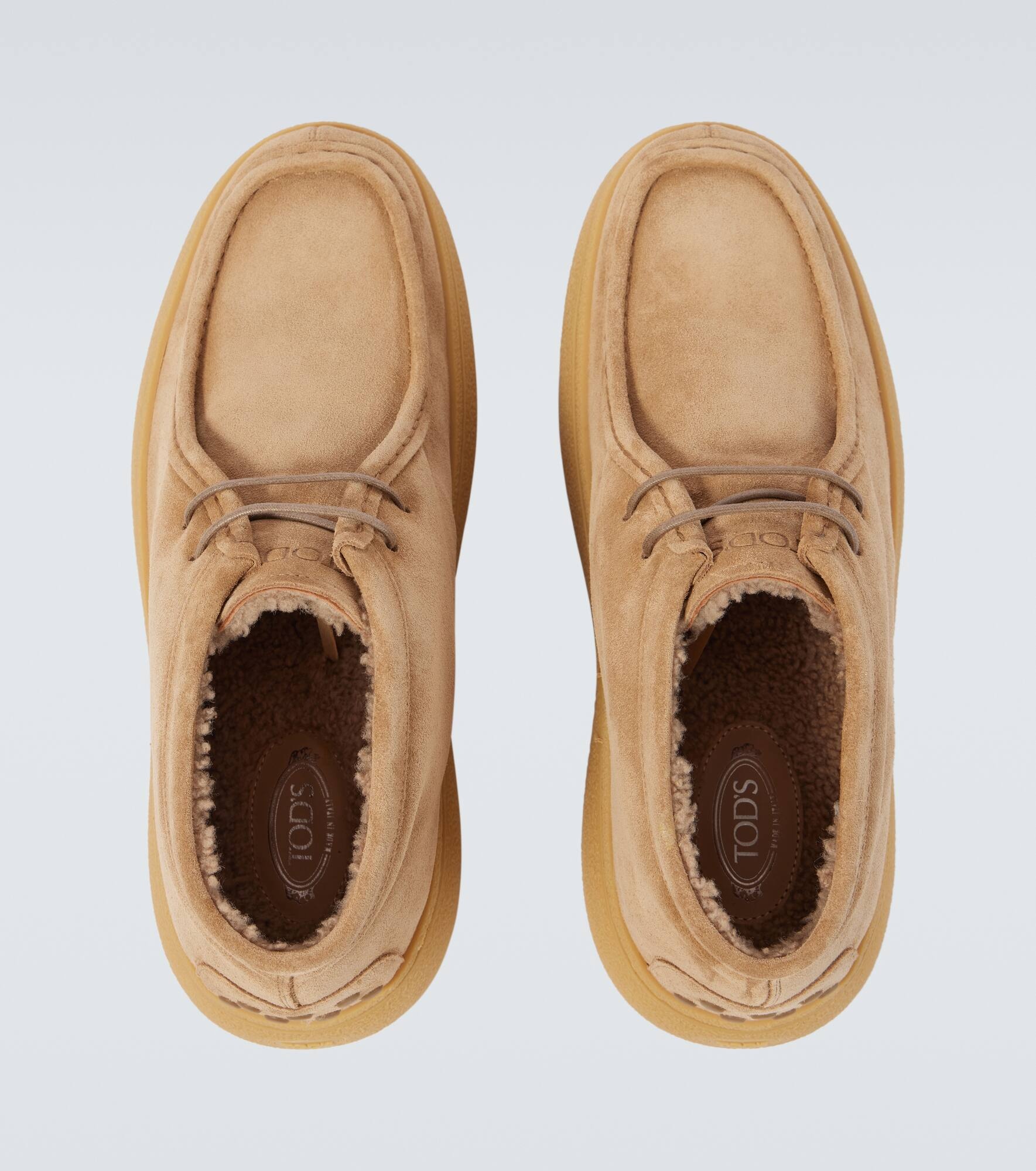 Suede lace-up boots - 4