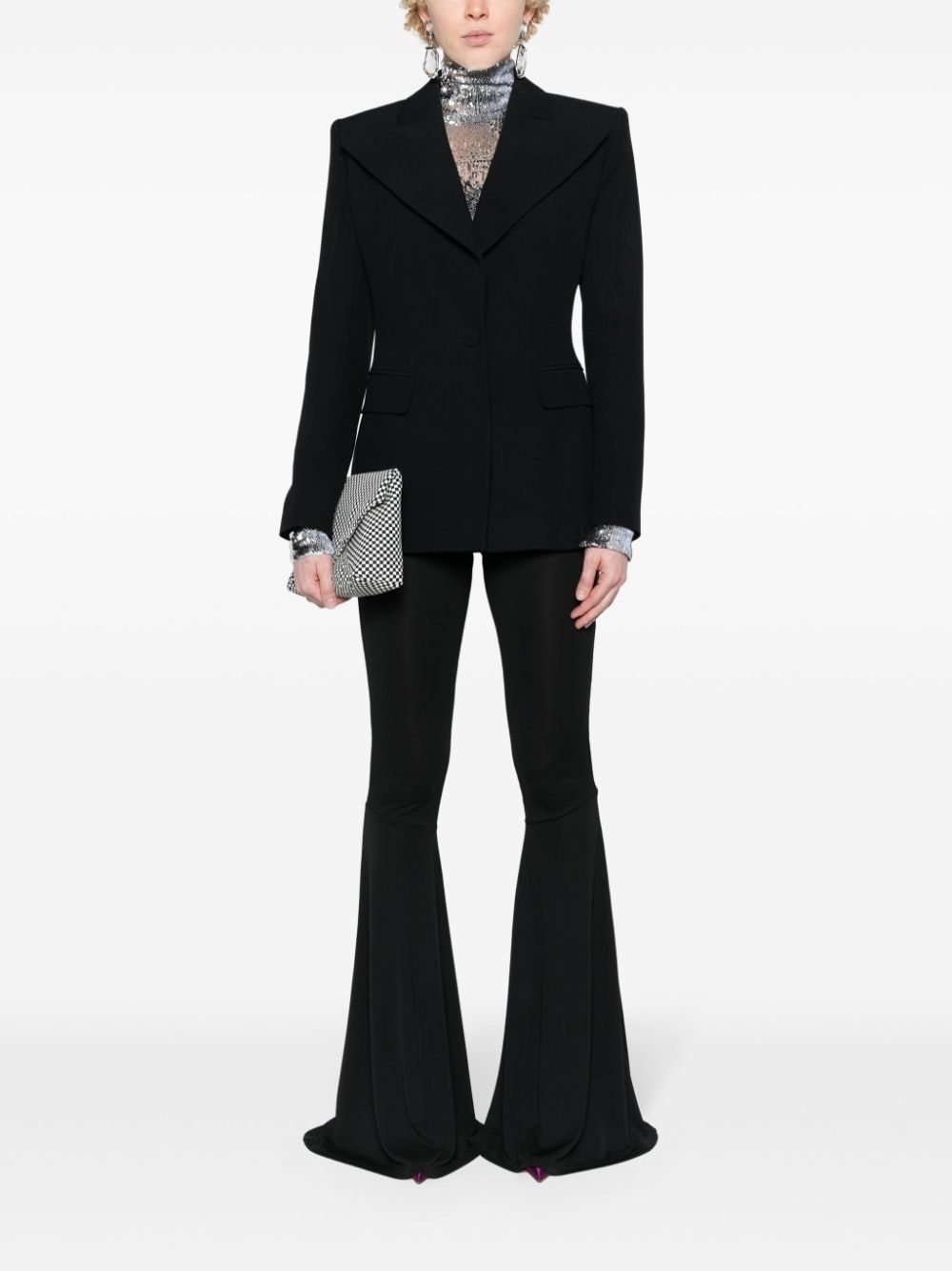 wide-lapels single-breasted blazer - 2