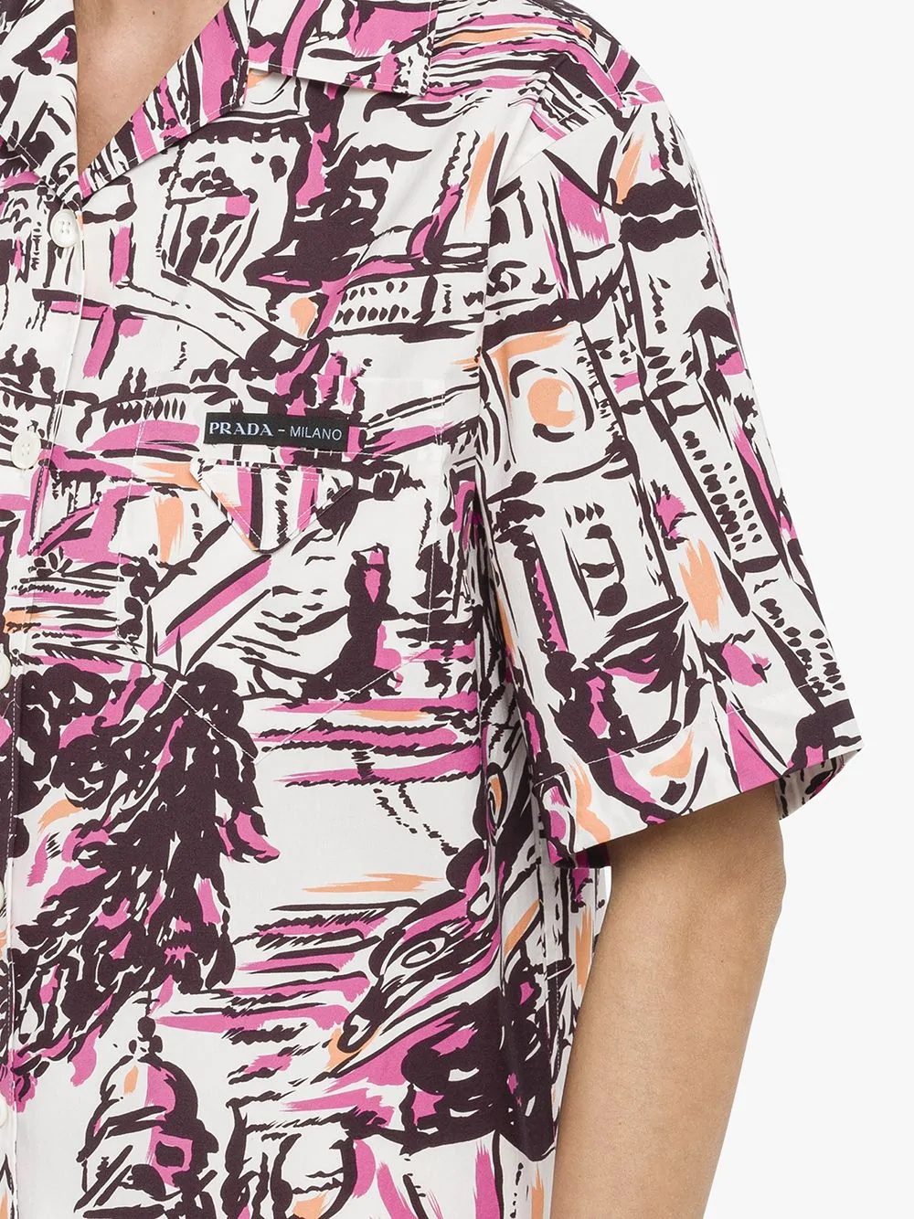 abstract sketch-print shirt - 5