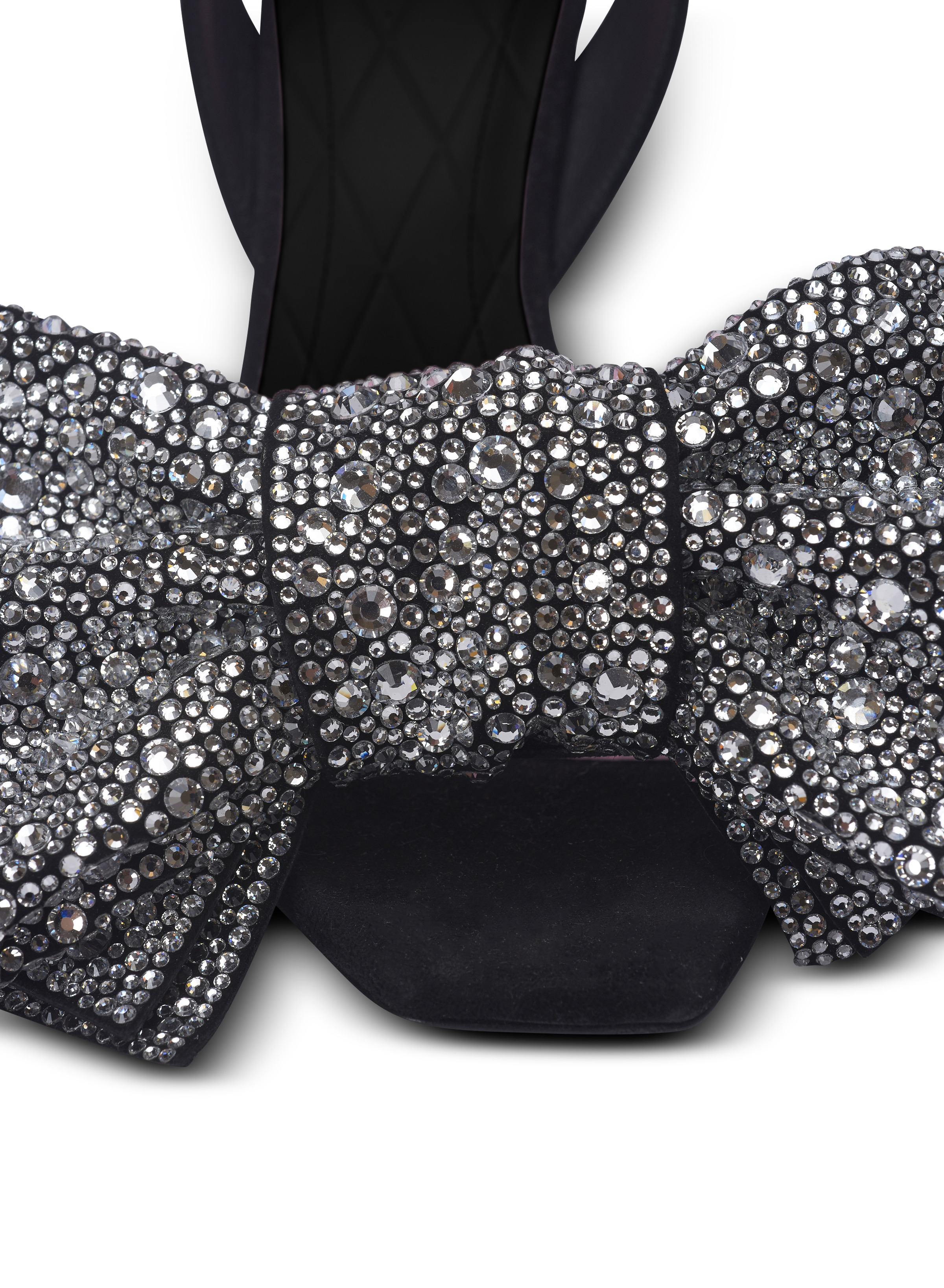Suede Ruby heels with rhinestone bows - 7