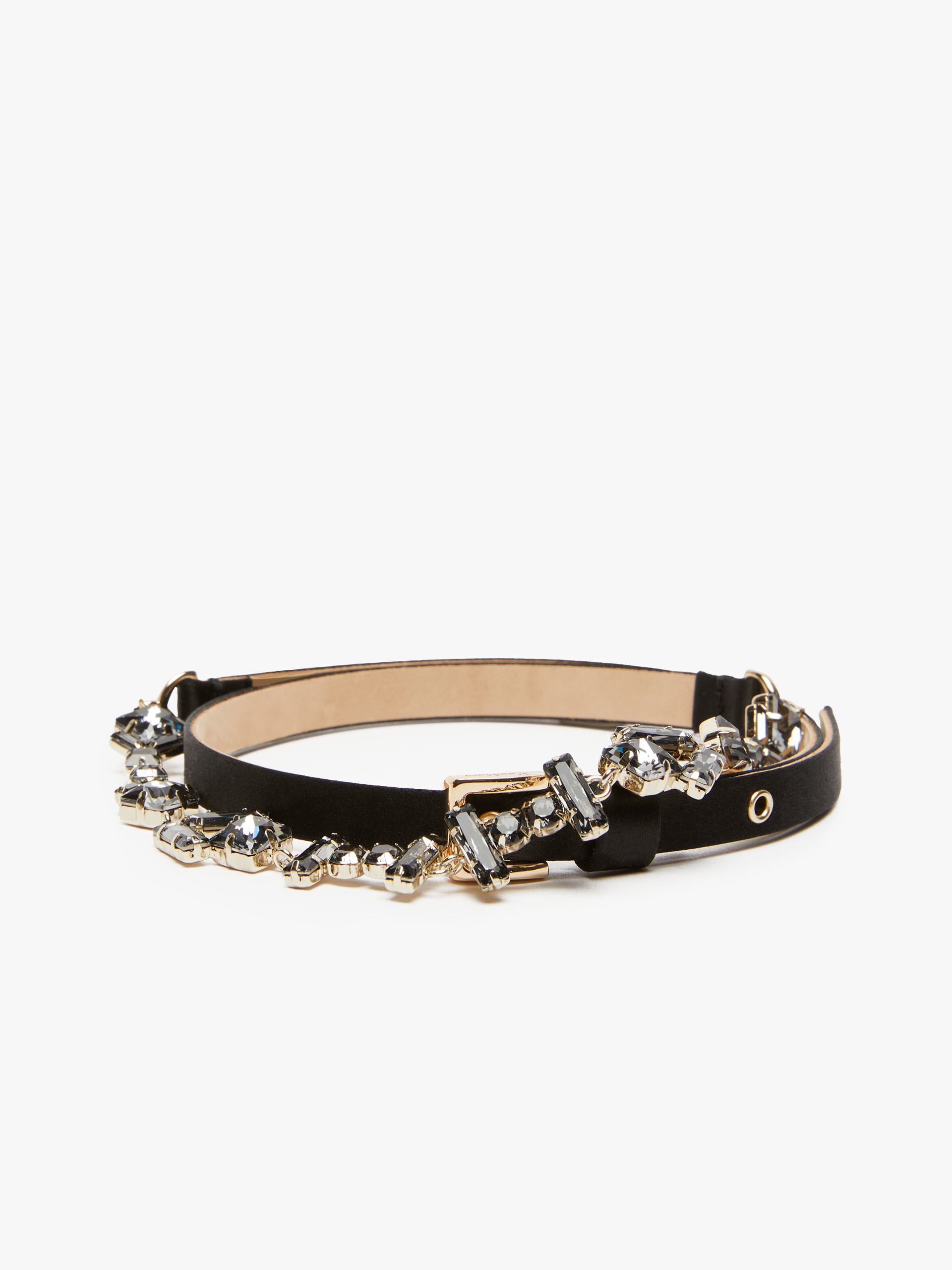 GIOIELLO10 Satin belt with crystals - 1