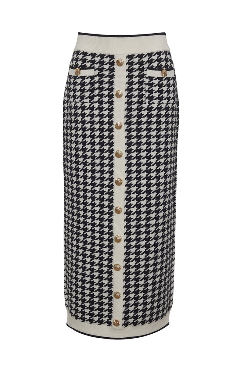 Ronnie Skirt Houndstooth Chic Meets Modern Flair 1