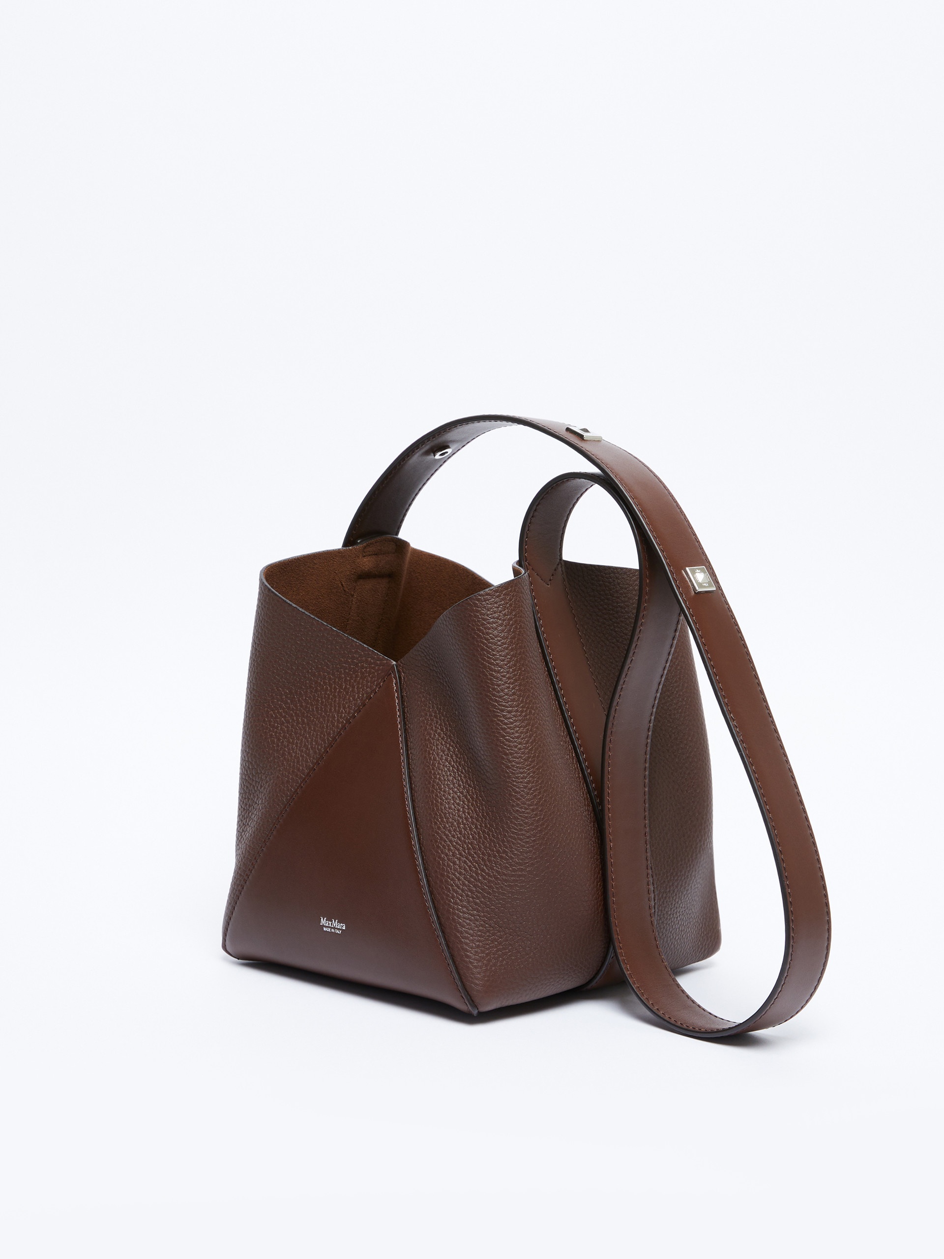 MMBUCKETS Small bucket bag in deer-print leather - 2
