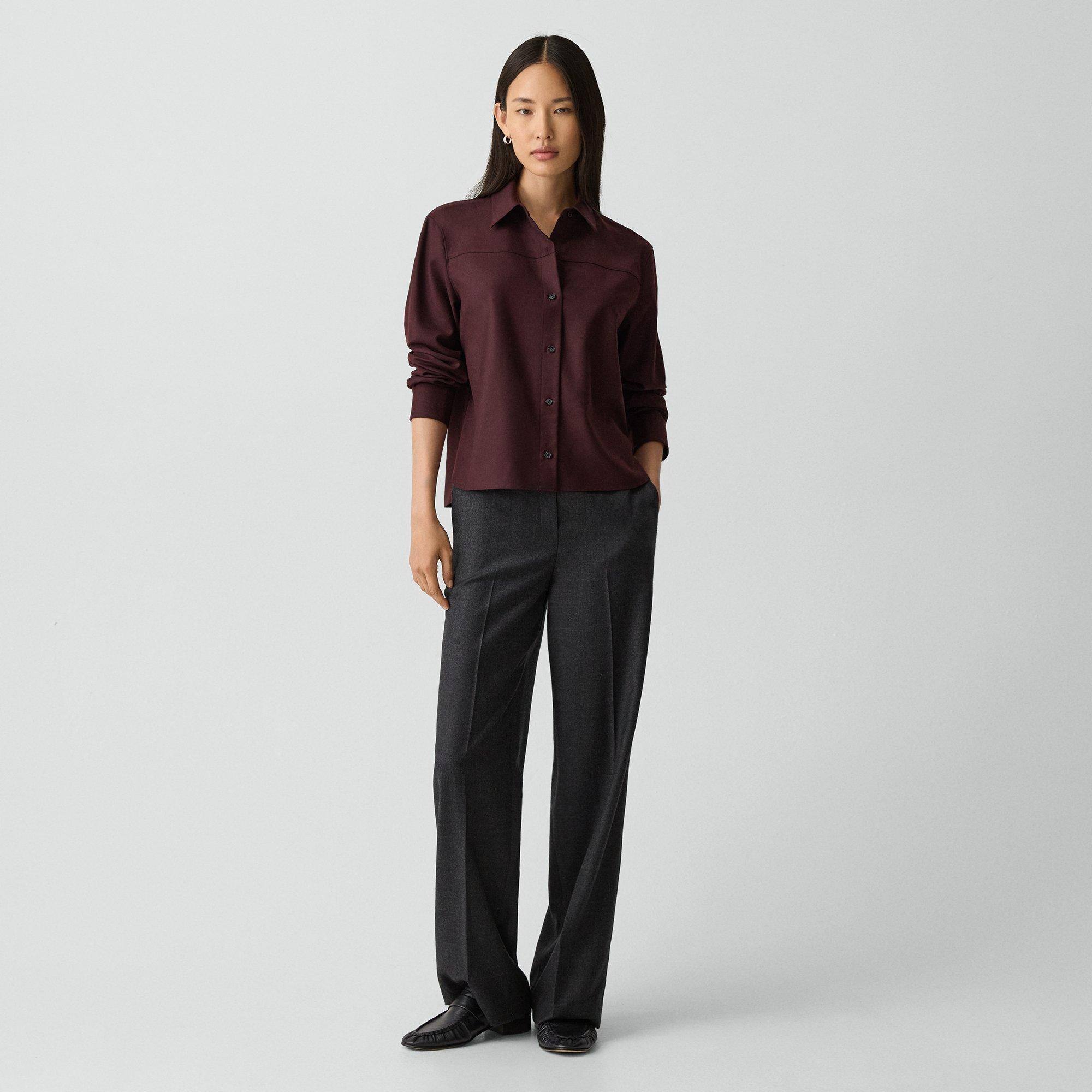 Boxy Shirt in Sleek Flannel - 6