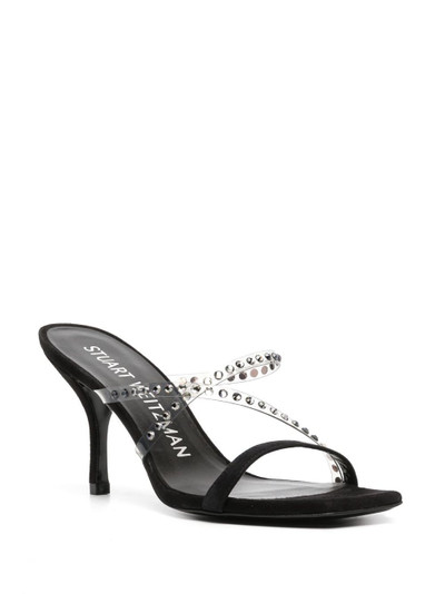 Stuart Weitzman Strapeze 85mm crystal-embellished sandals outlook