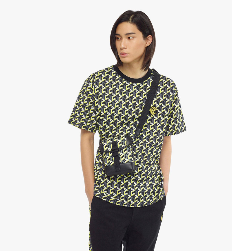 N/S Crossbody Bag in Cubic Monogram Nylon 6