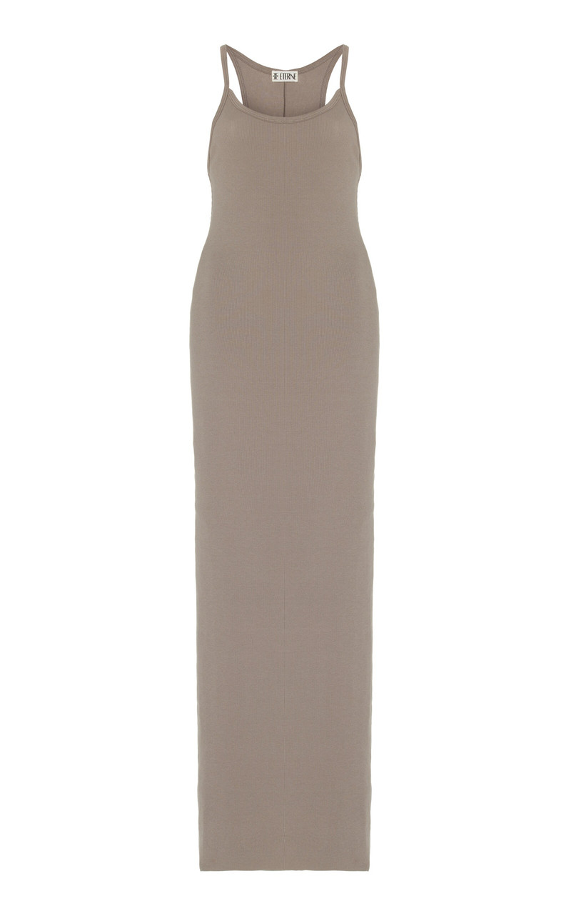 Jersey Maxi Tank Dress brown - 1