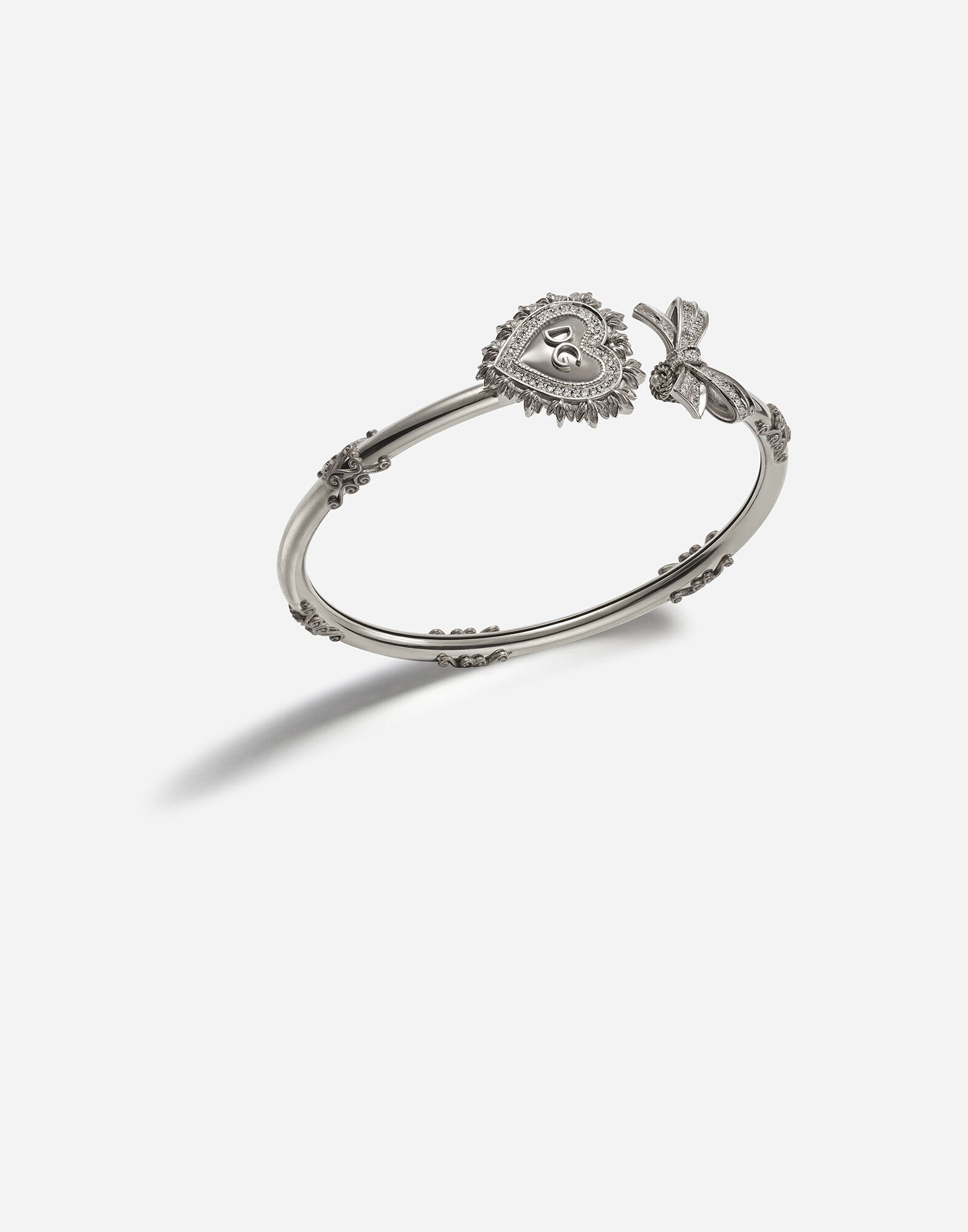Devotion bracelet in white gold with diamonds - 2