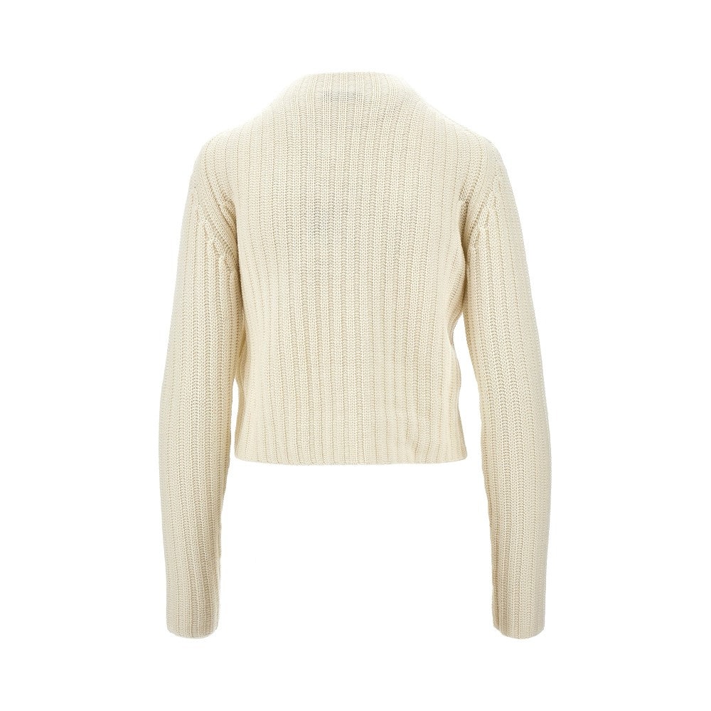 WOOL AND CASHMERE CROPPED SWEATER - 3