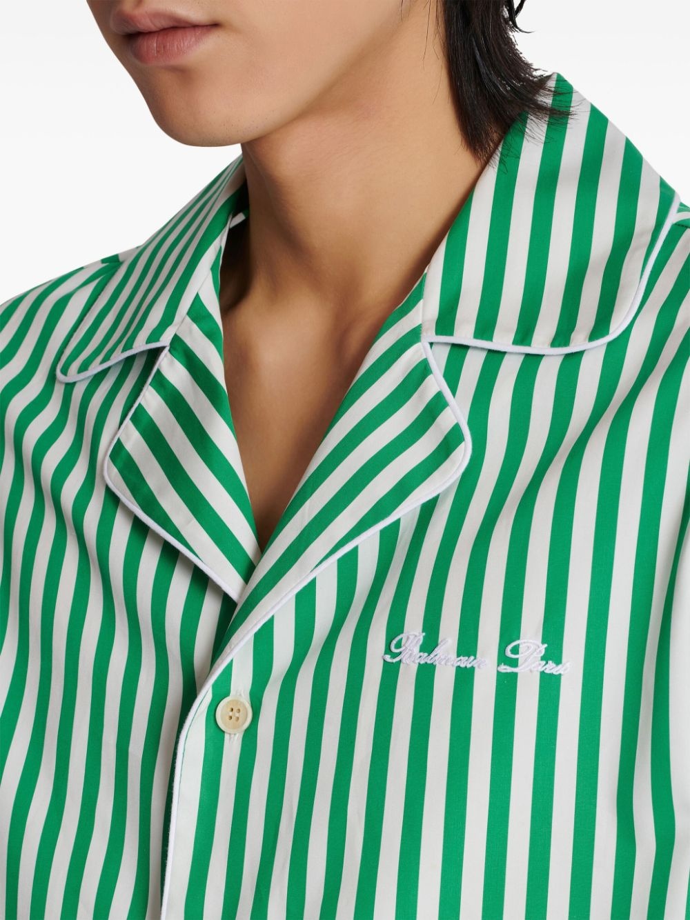 striped cotton pyjama shirt - 7