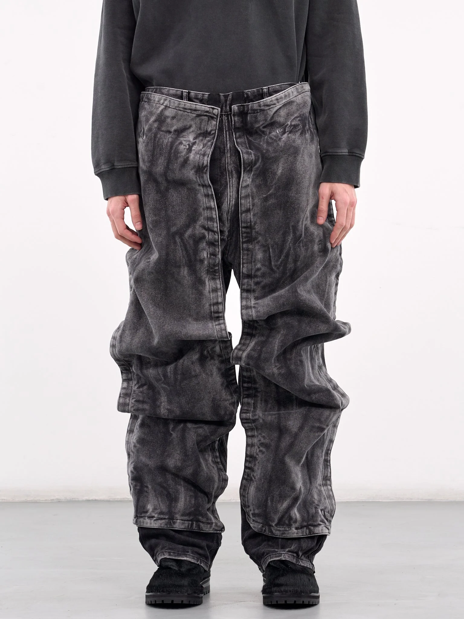 Velcro Panel Jeans - 1