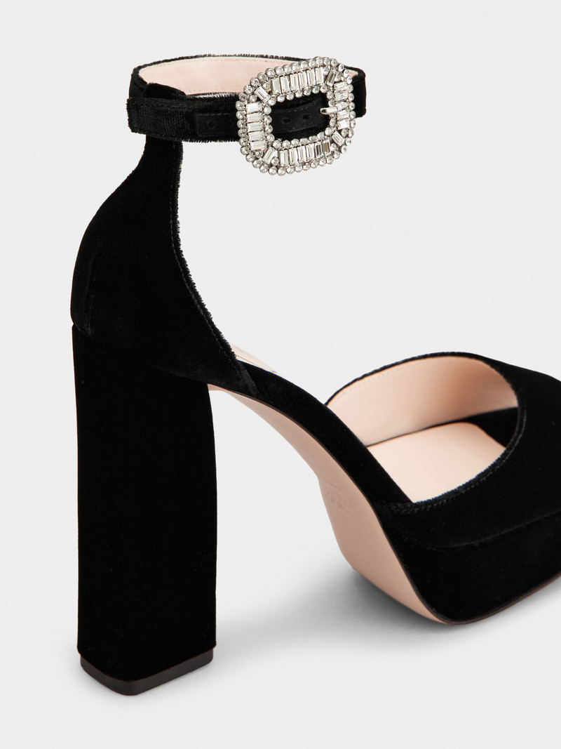 Platform Sandals in velvet 3