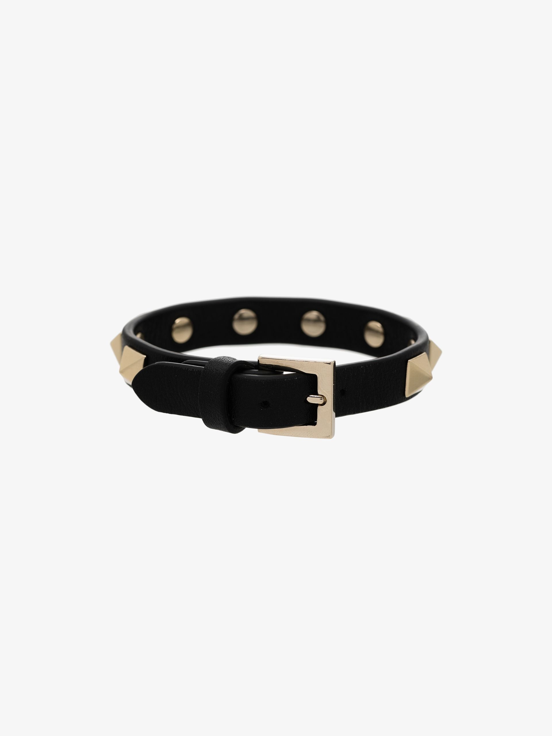 black Rockstud leather bracelet - 3