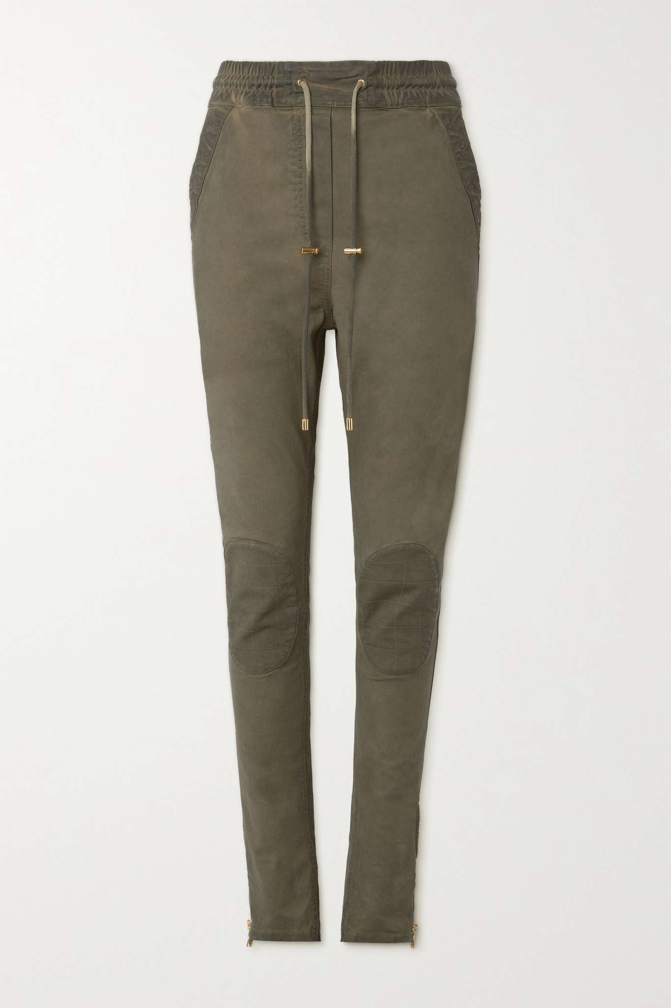 Cotton-blend twill tapered pants - 1