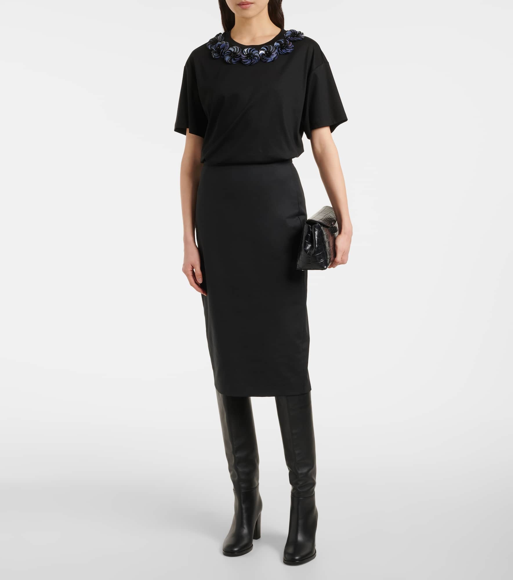 Gennaio embellished jersey top - 2