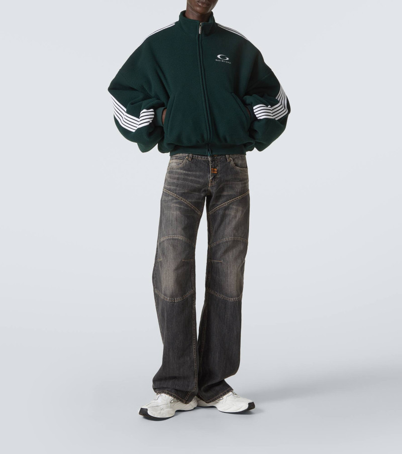 BALENCIAGA Distressed low-rise wide-leg jeans outlook