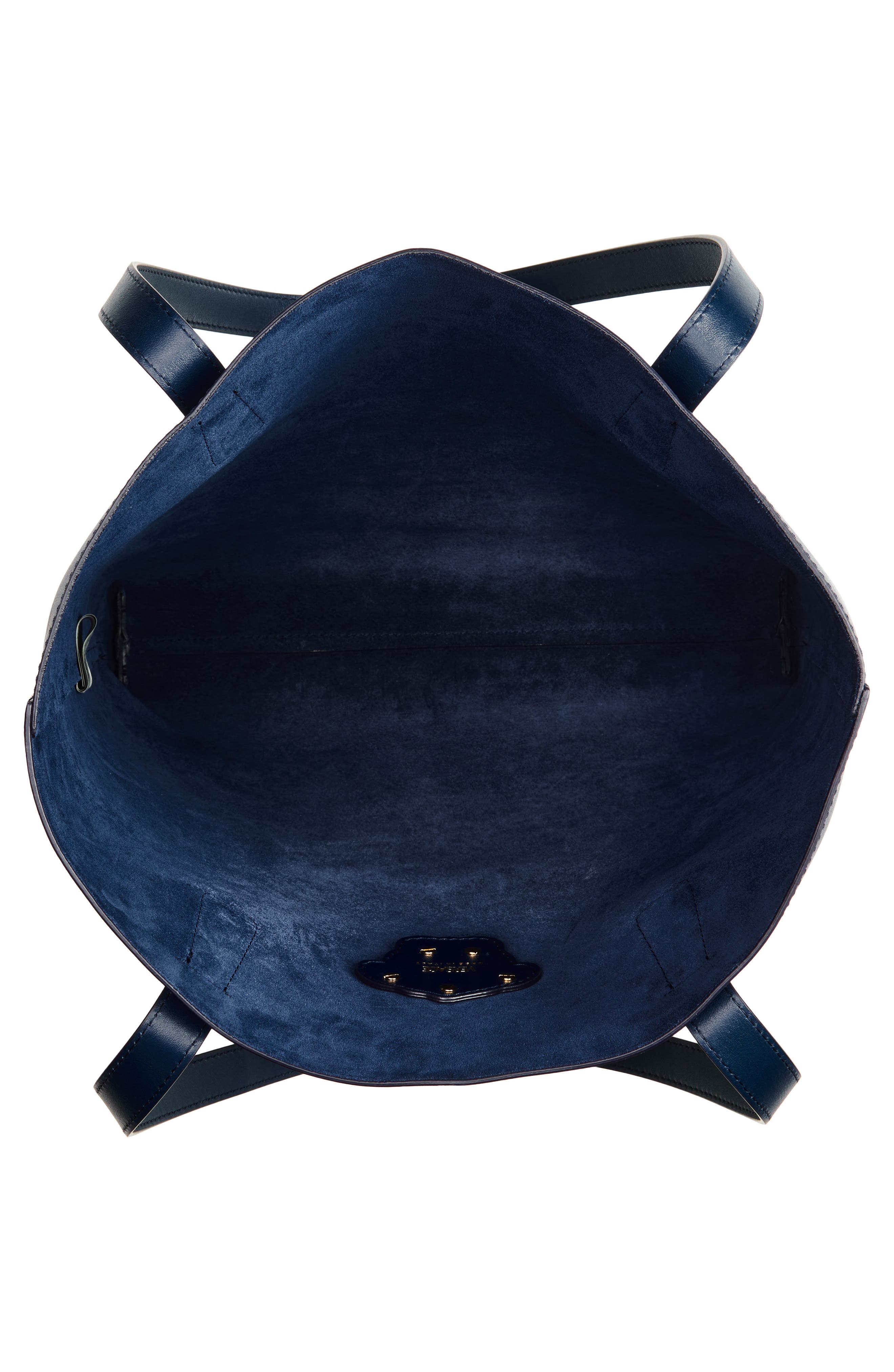 Versace Medusa Leather Tote Bag in Midnight Blue-Versace Gold at Nordstrom - 4