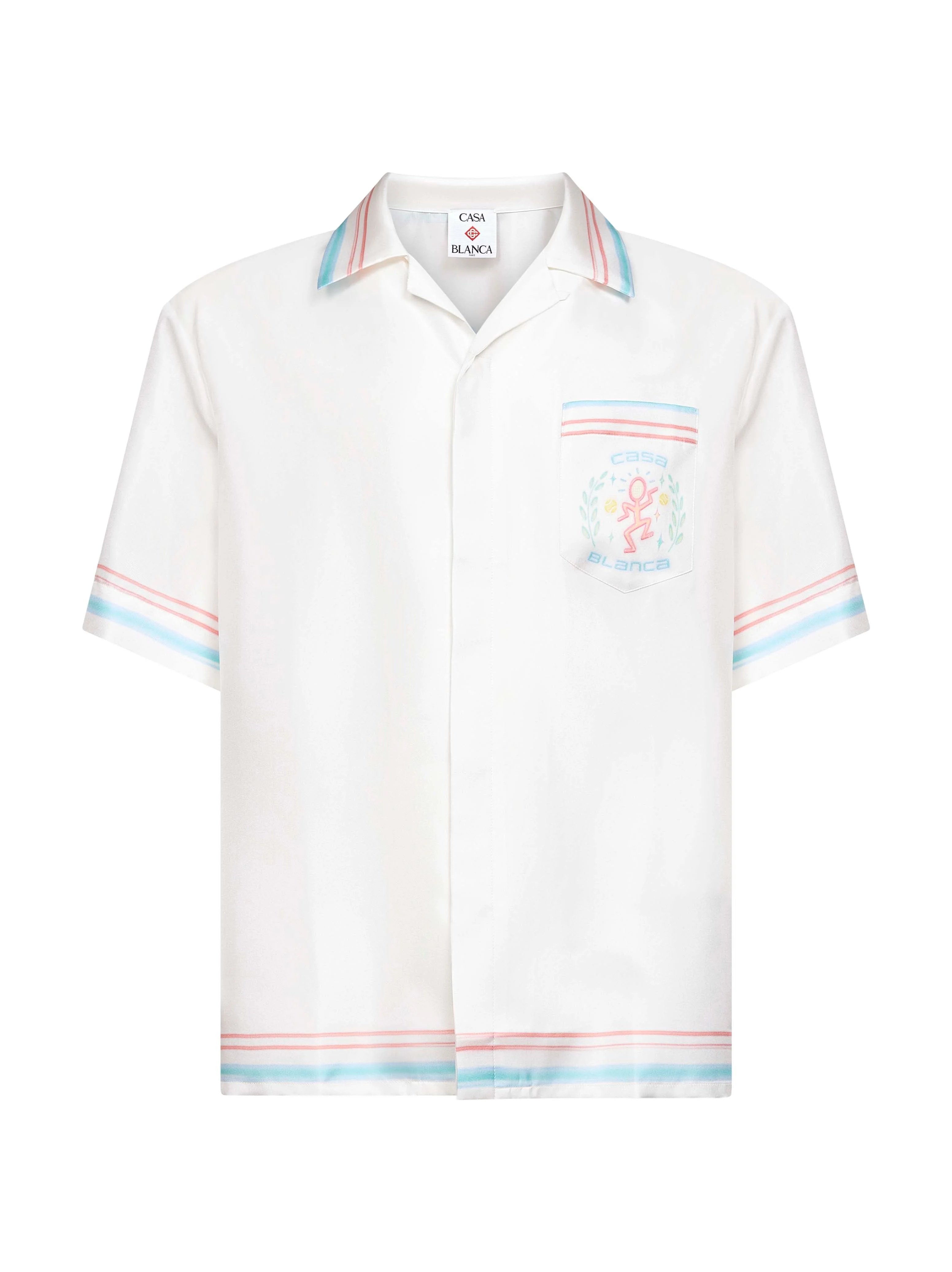 White silk twill Dance Joy shirt - 1