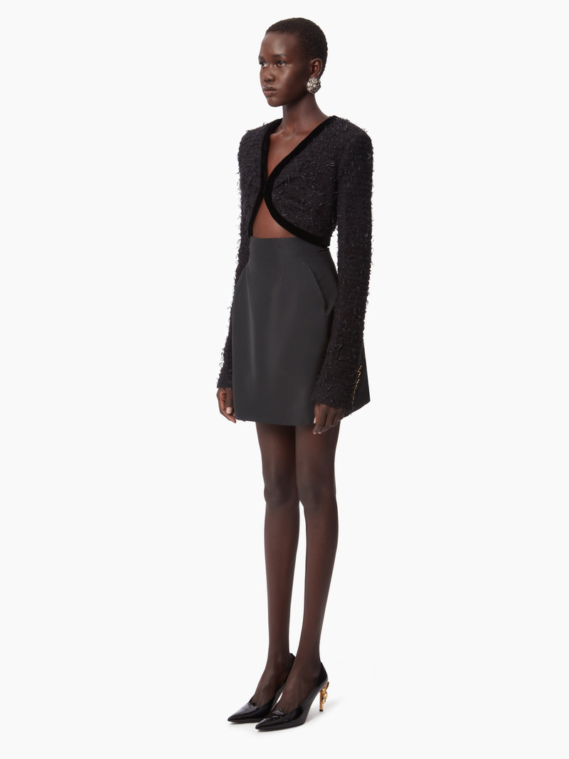 NINA RICCI TAFFETA HIGH-WAISTED MINI SKIRT outlook