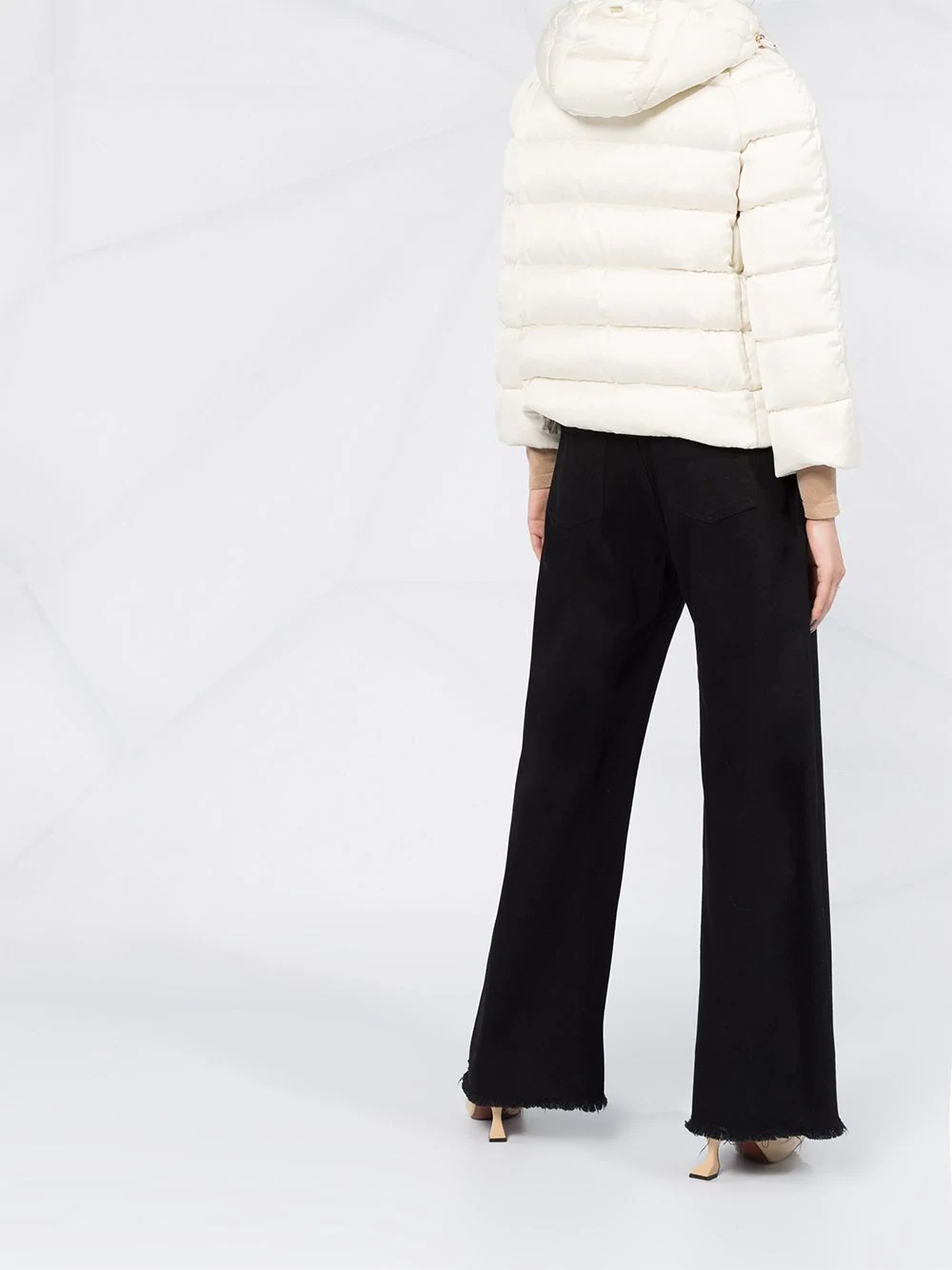 knitted panel puffer jacket - 6