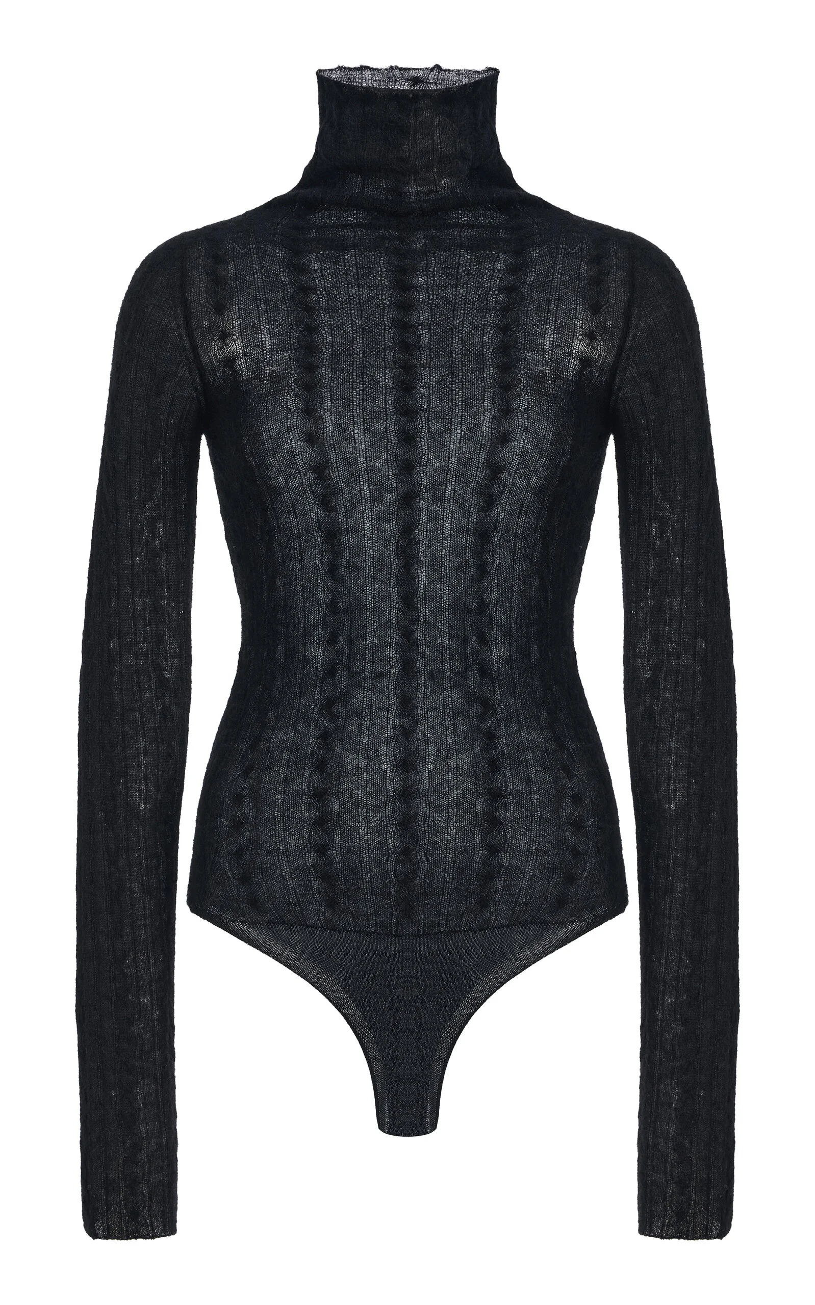 Margie Turtleneck Wool-Blend Bodysuit - 1
