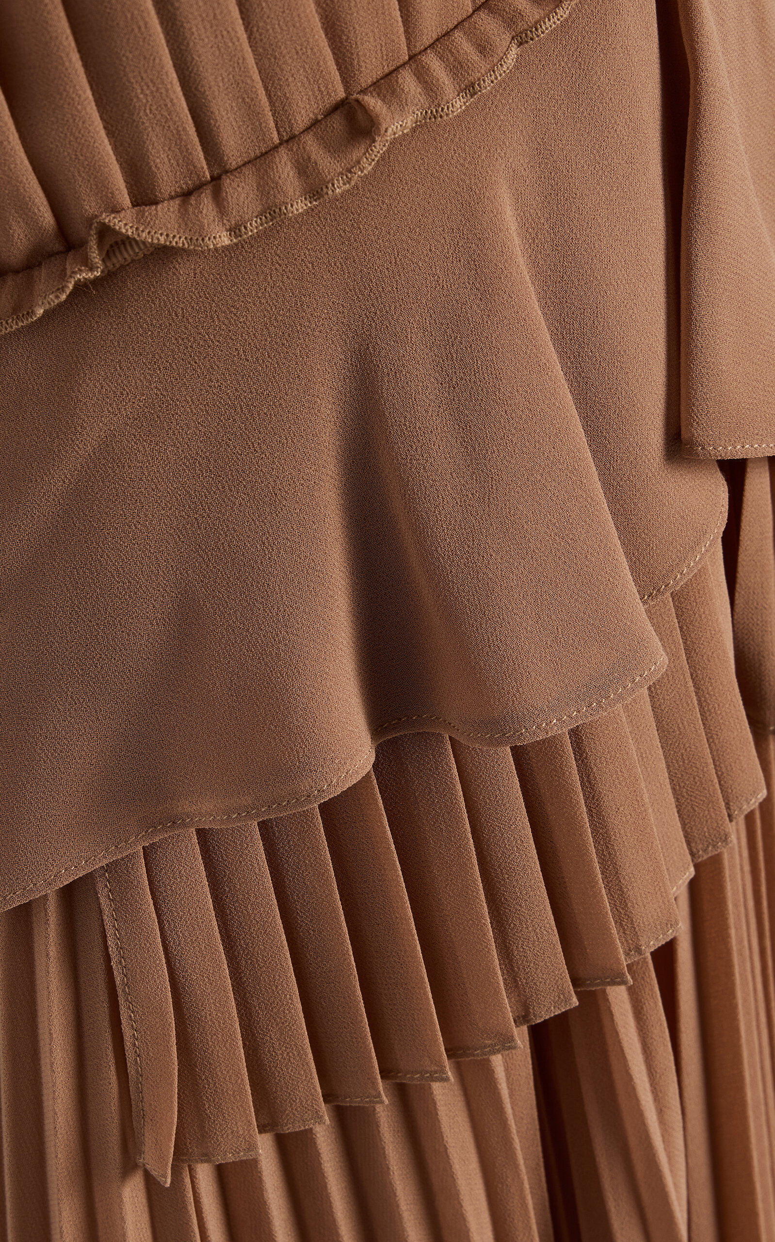Memento Pleated Gown tan - 5