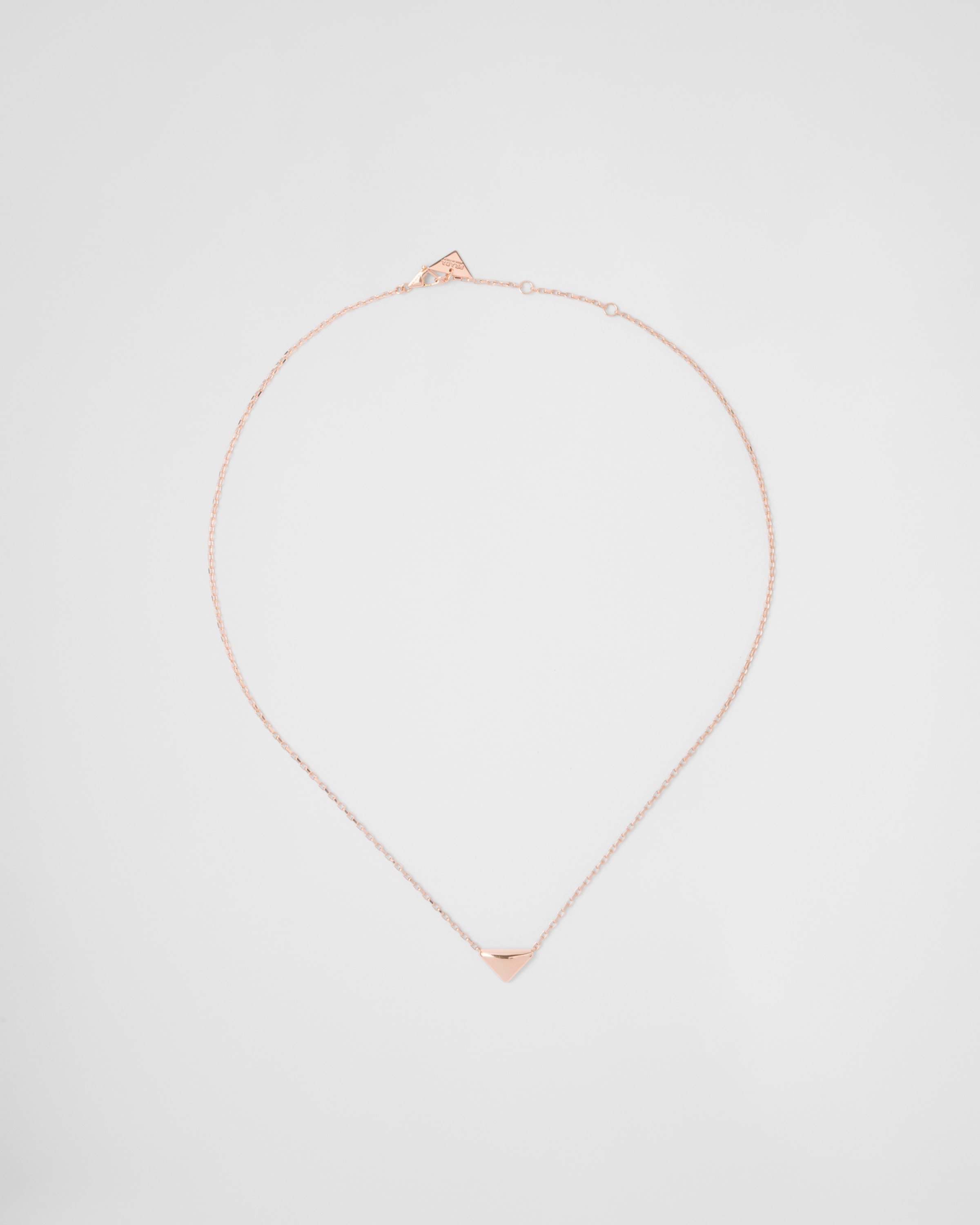 Eternal Gold necklace in pink gold with nano triangle pendant - 1