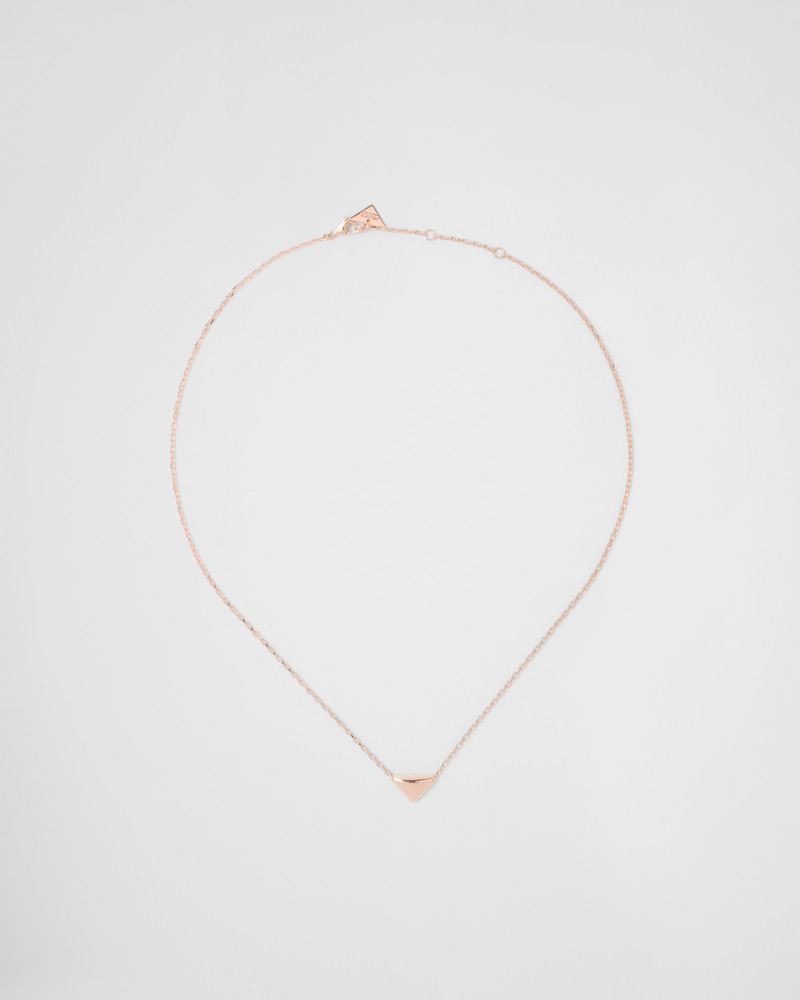 Eternal Gold necklace in pink gold with nano triangle pendant - 1
