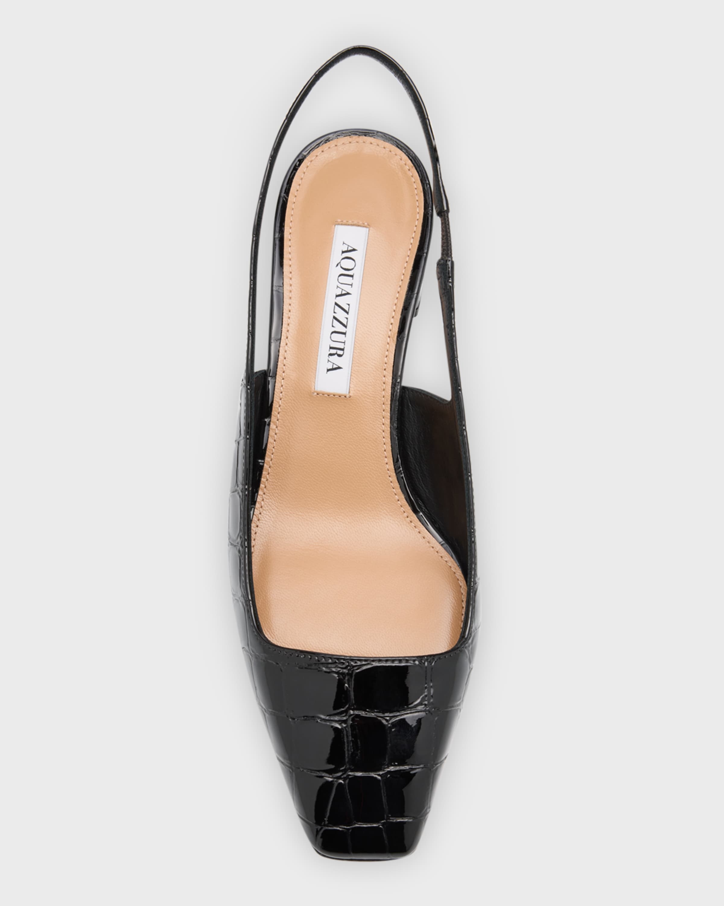 Ginza Croco Slingback Ballerina Pumps - 5