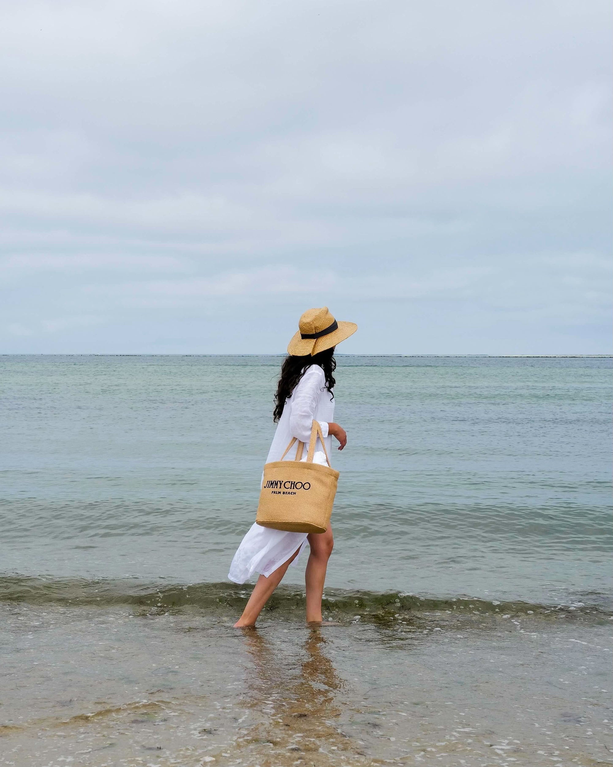 Medium Palm Beach Embroidered Raffia Tote - 3