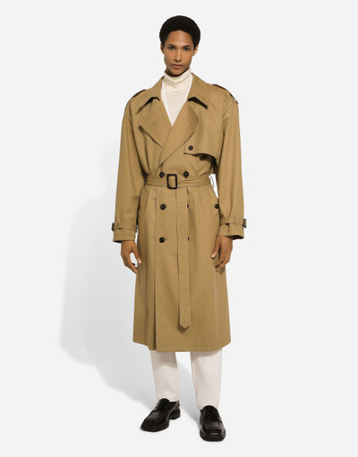 Dolce & Gabbana Double-breasted cotton trench coat outlook