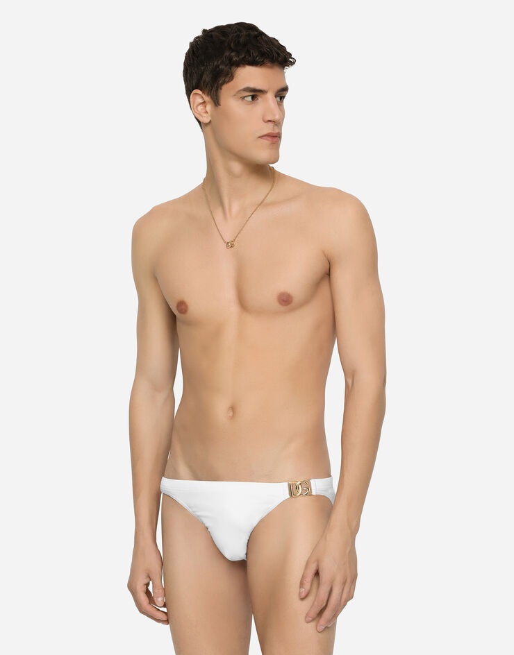 Swim briefs with DG logo buckle - 4