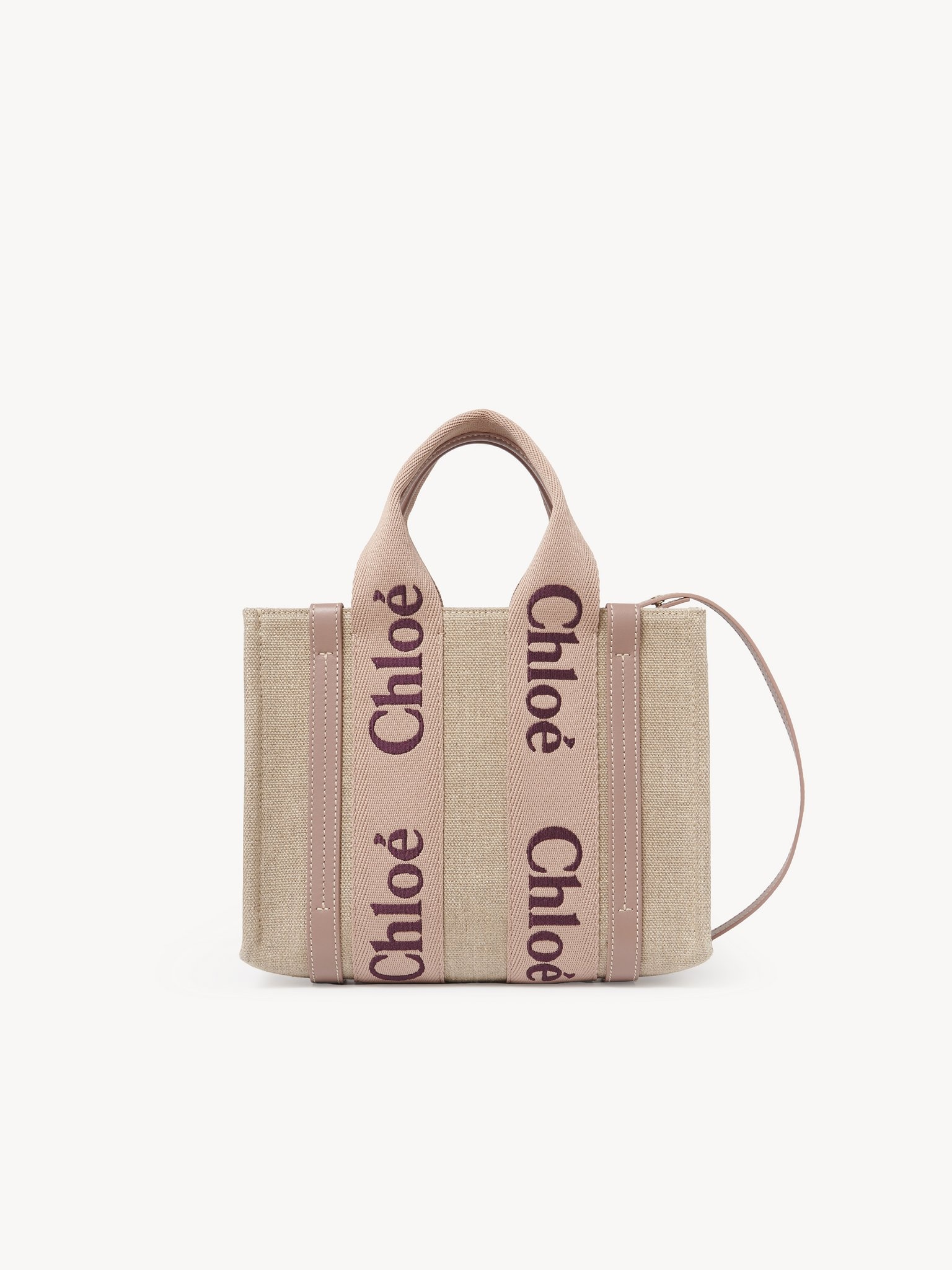 SMALL WOODY TOTE BAG IN LINEN - 3