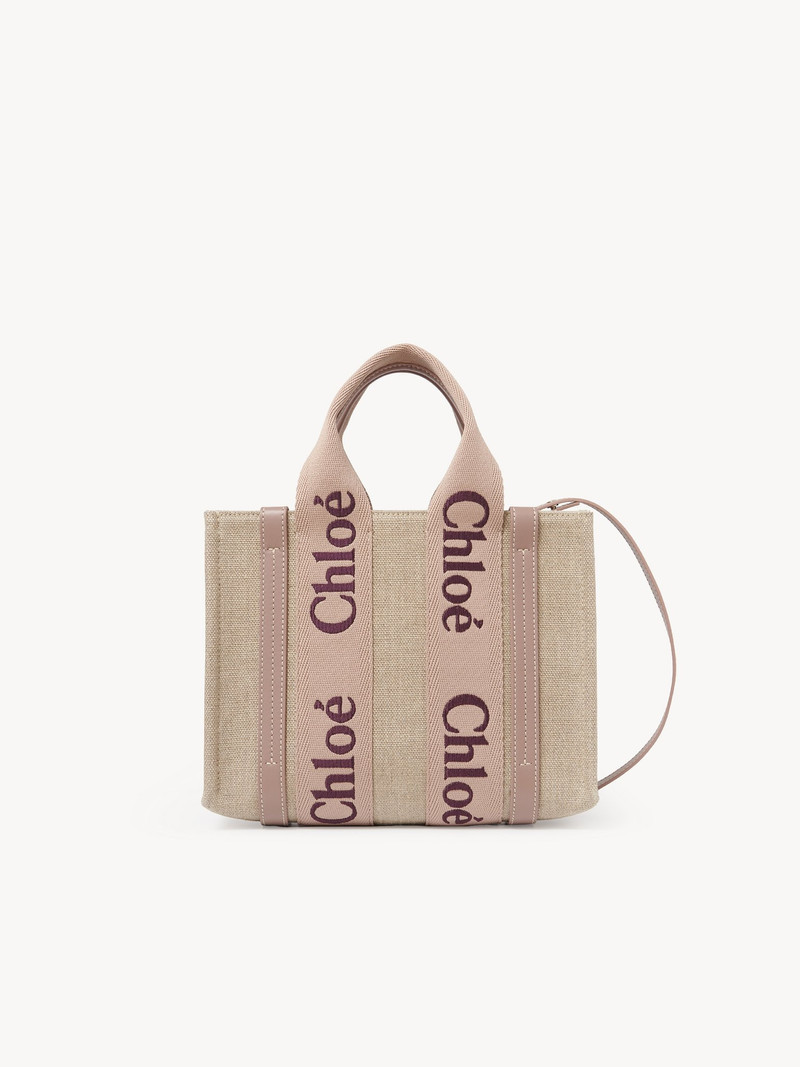 SMALL WOODY TOTE BAG IN LINEN 3