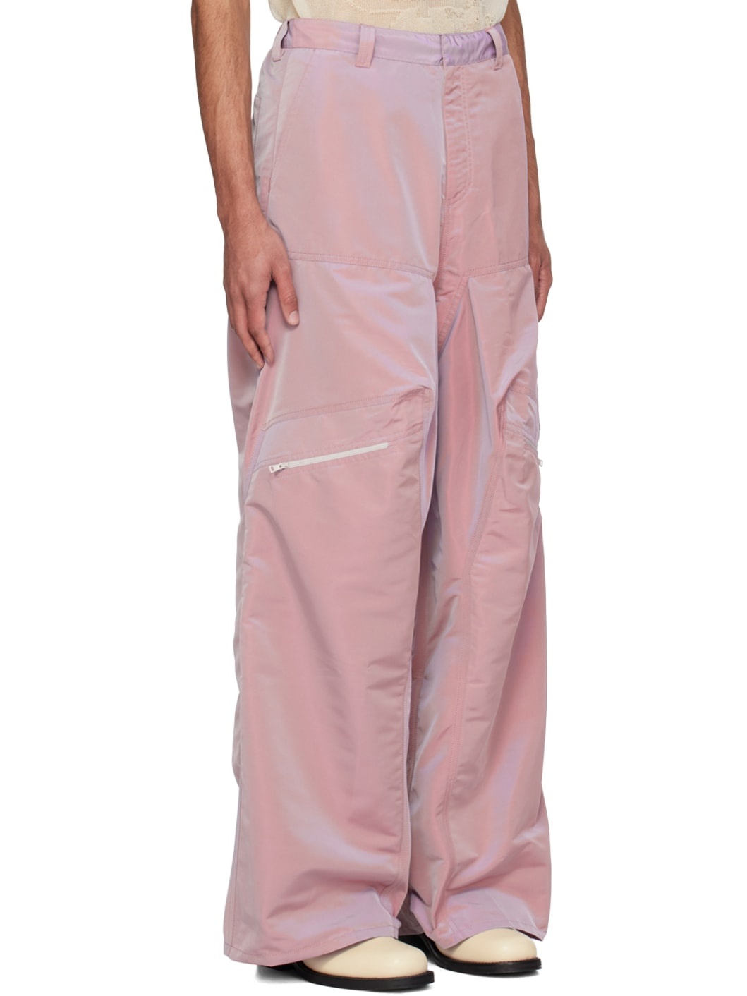Purple Gathered Trousers - 2