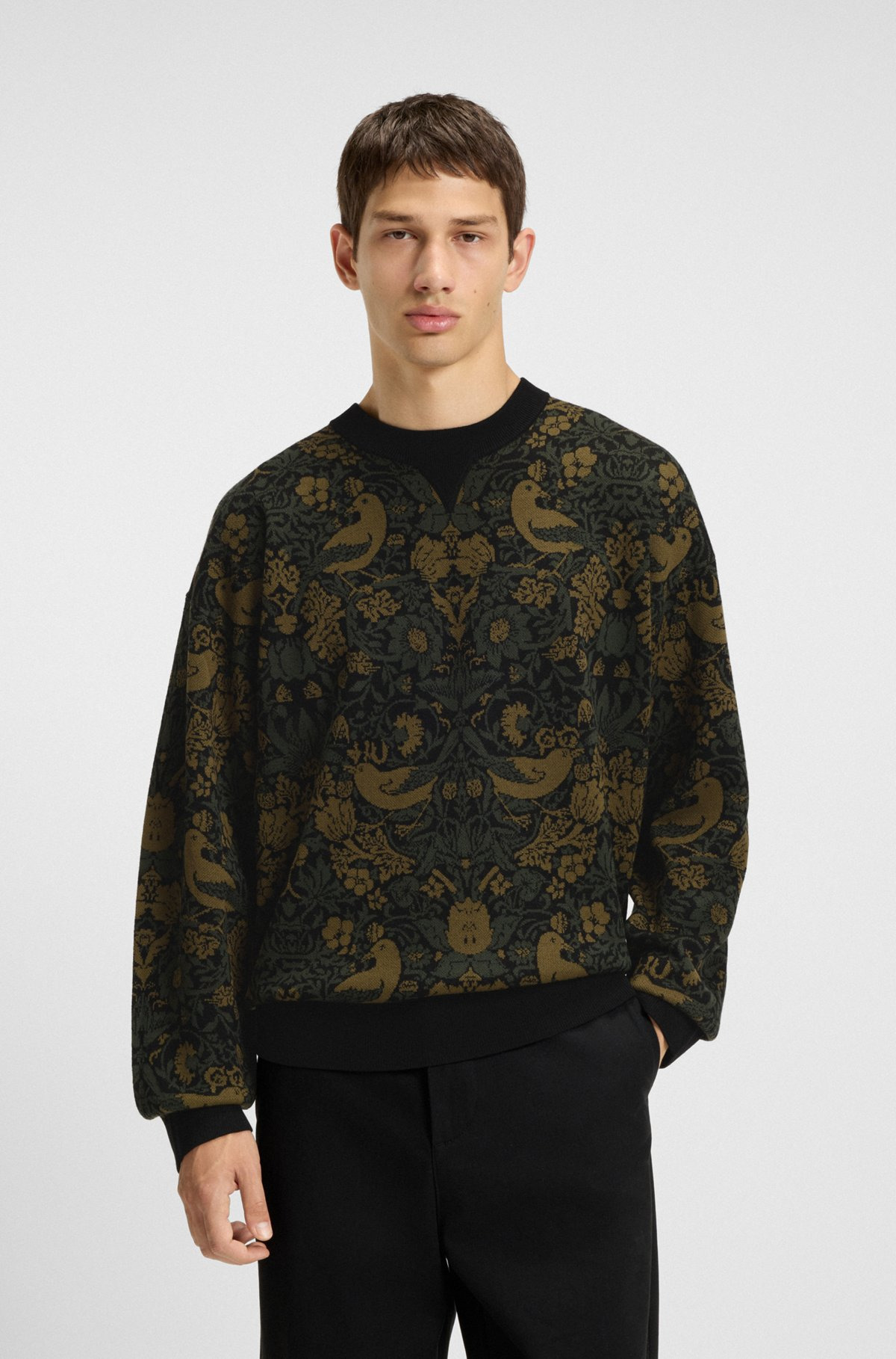 RELAXED-FIT SWEATER WITH TAPESTRY JACQUARD - 2