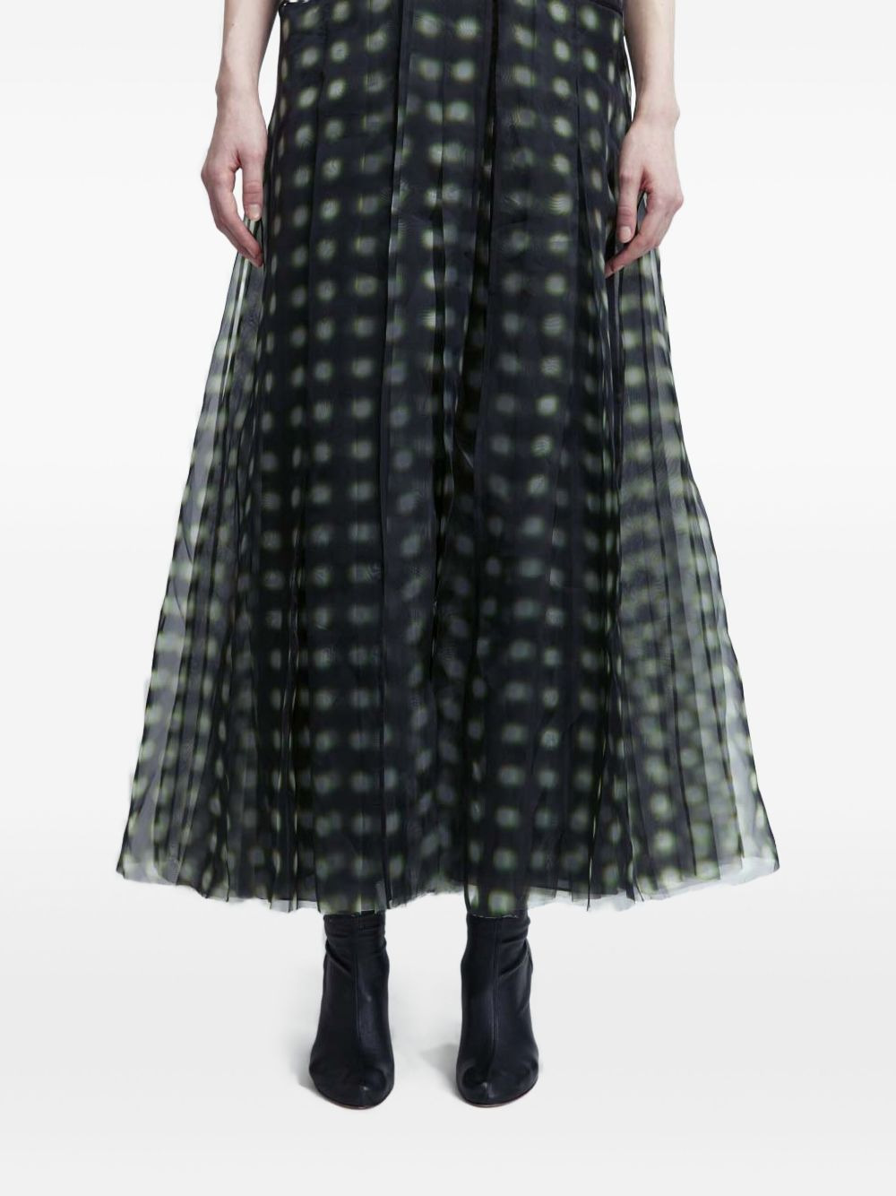 translucent-design dress - 7