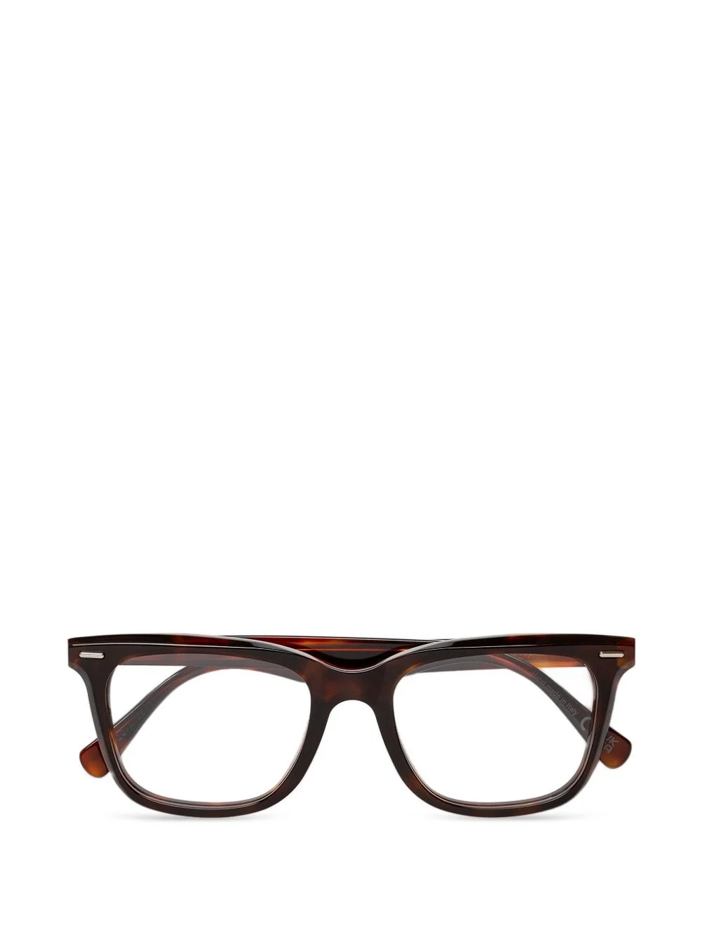 tortoiseshell-effect rectangle-frame glasses - 1