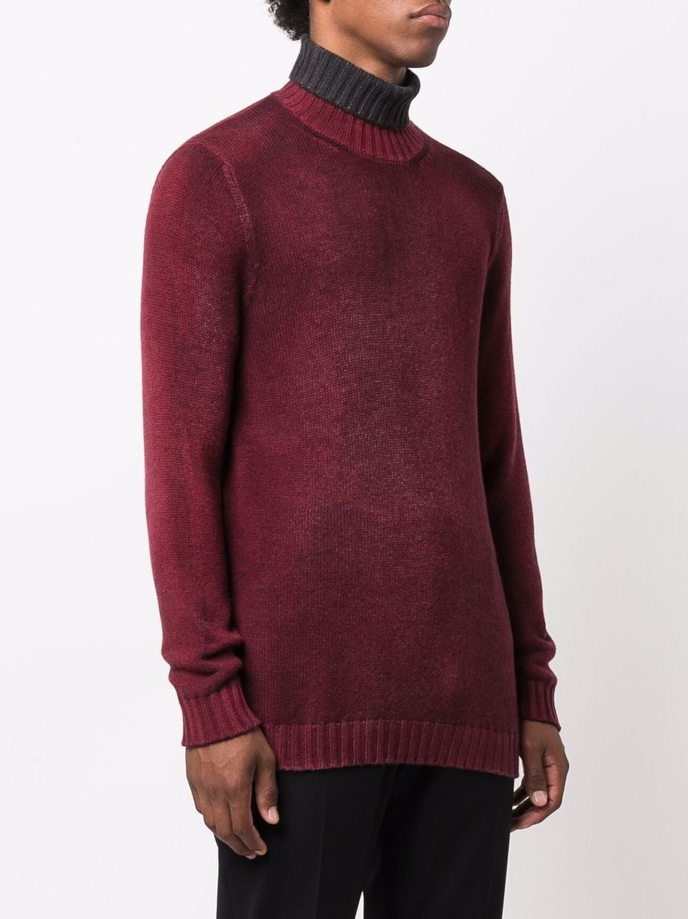 ribbed-knit roll-neck jumper - 3