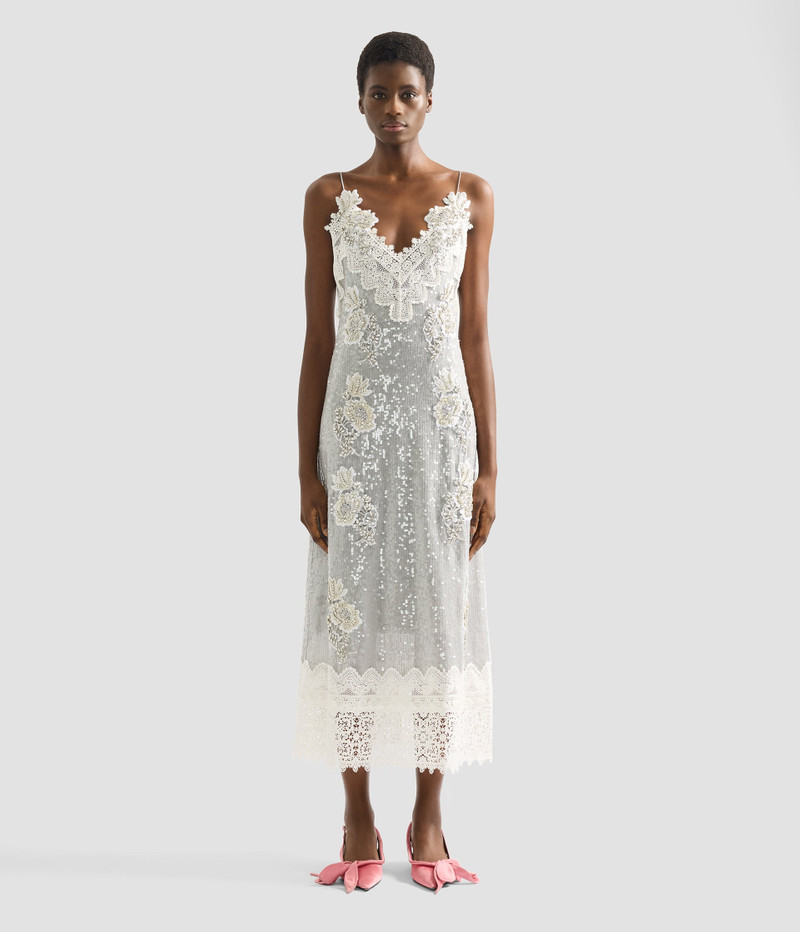 EMBELLISHED SEQUINS SLEEVELESS MIDI DRESS 5
