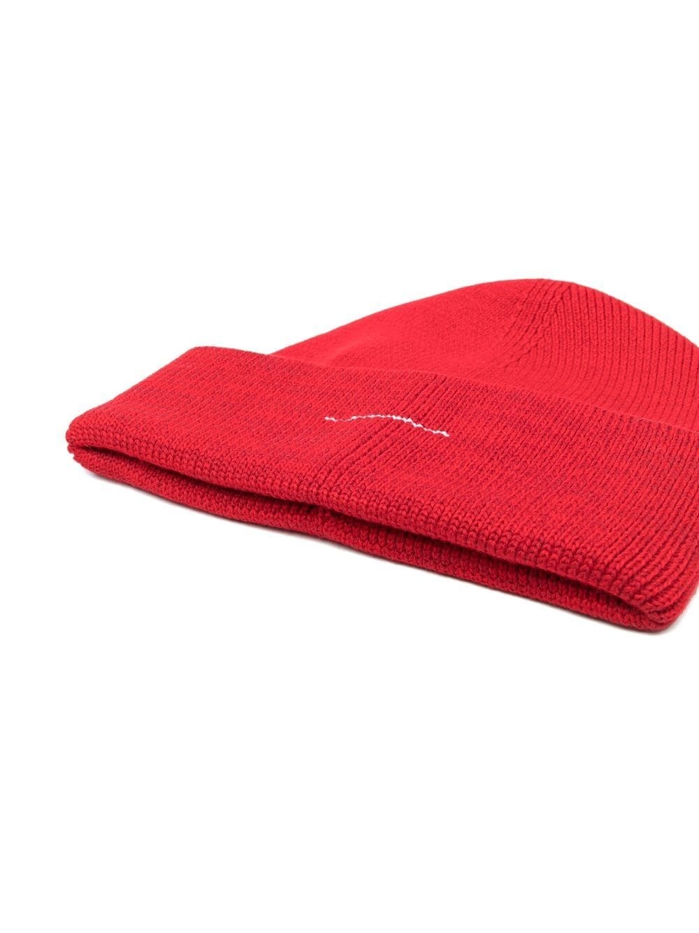 embroidered-logo knitted beanie - 2