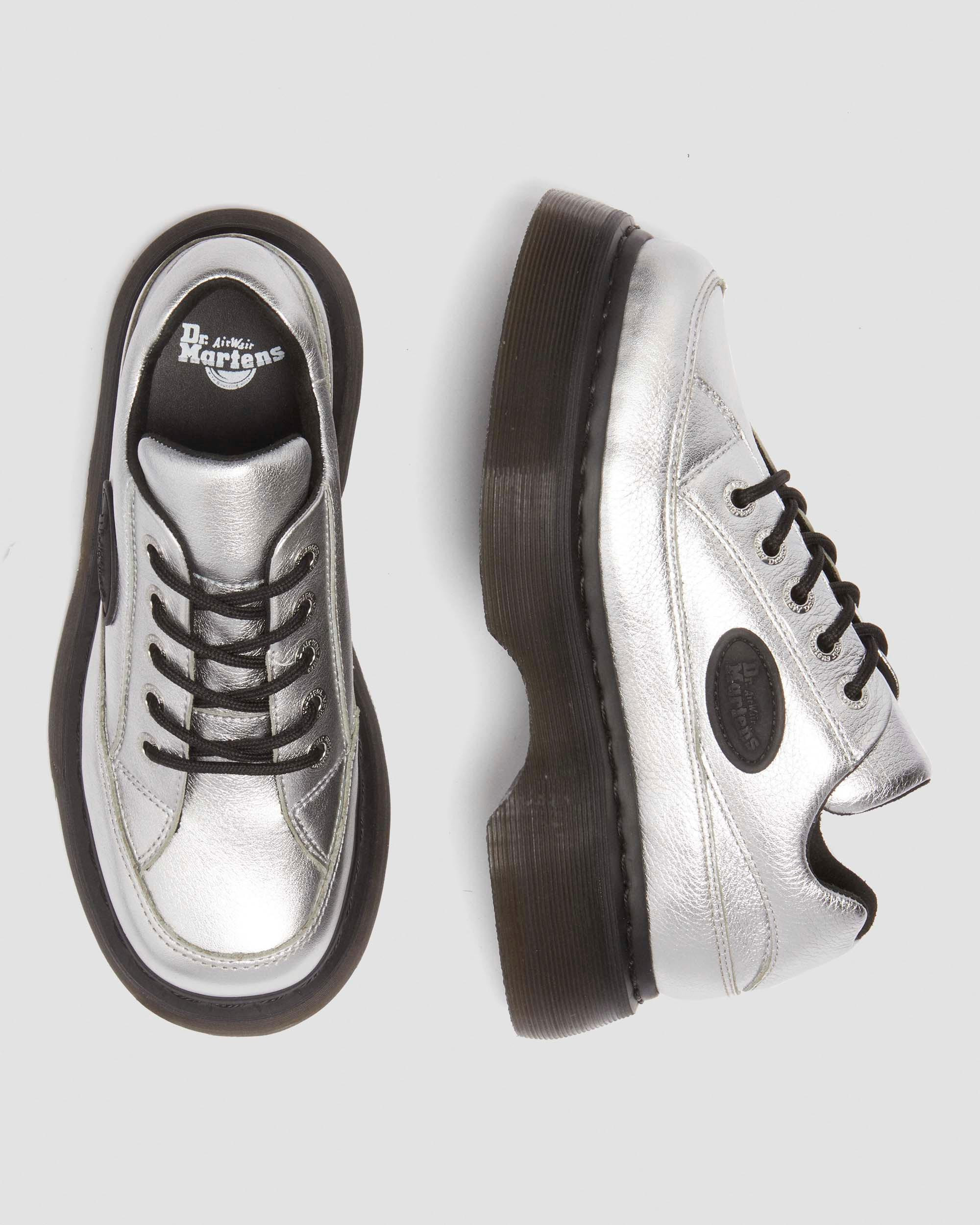Buzz 5-Eye Metallic Leather Shoes - 10