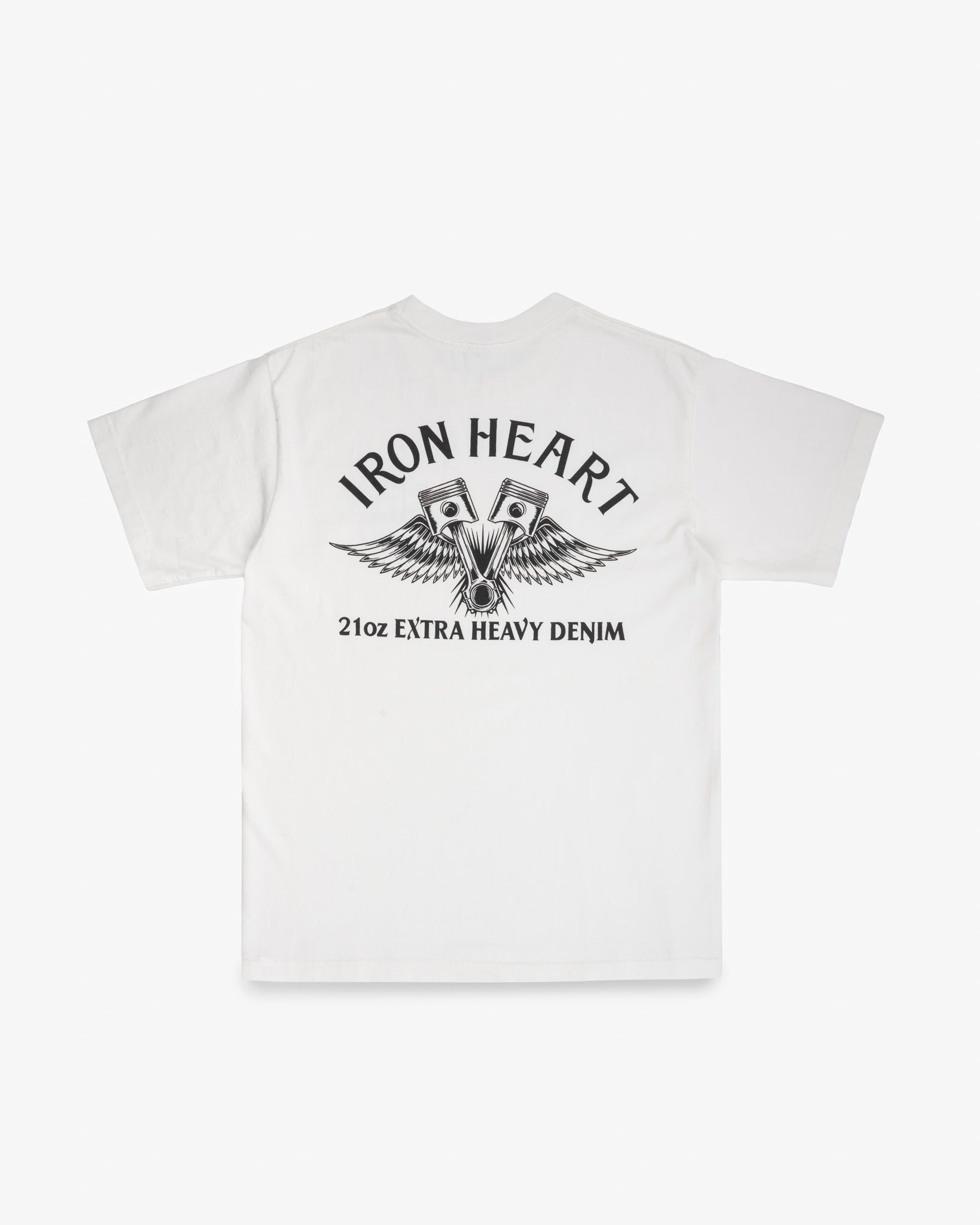 7.5OZ PRINTED LOOPWHEEL CREW NECK T-SHIRT - WHITE - 5