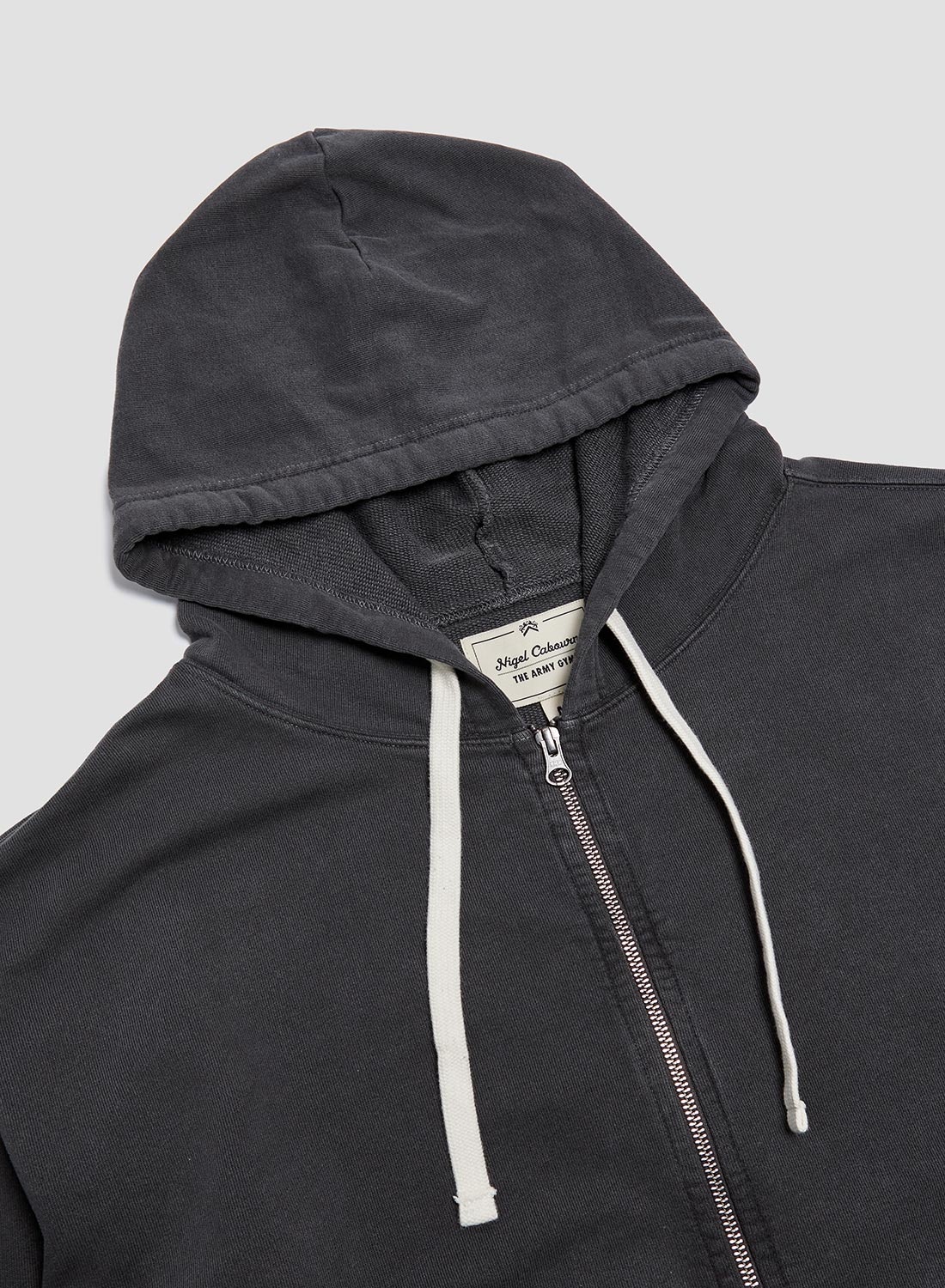 Embroidered Arrow Zip Hoodie in Black - 5